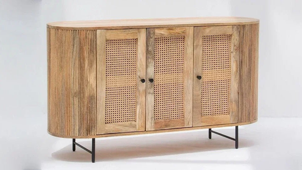 How to Style a Wooden Sideboard Without Making It Look Cluttered - Art and craft furniture