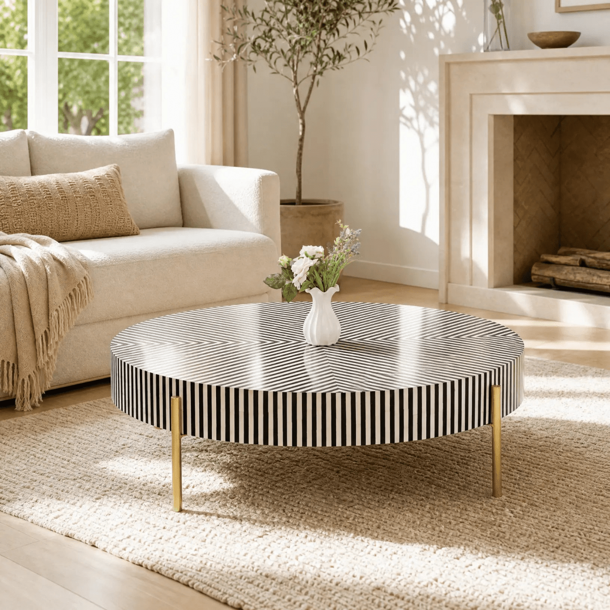 Mother Of Pearl Coffee Table - Art and craft furniture