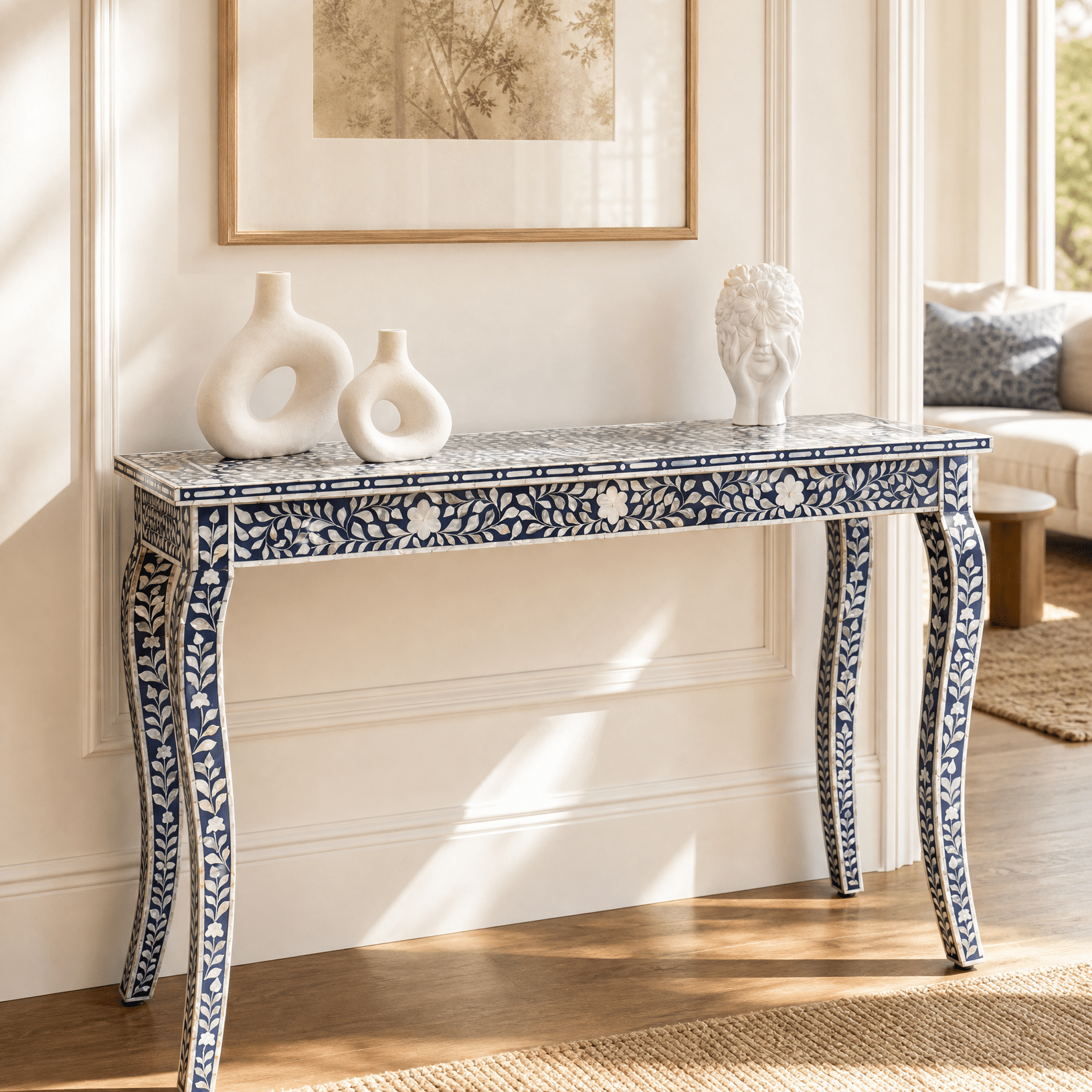 Mother of Pearl Console Table - Art and craft furniture