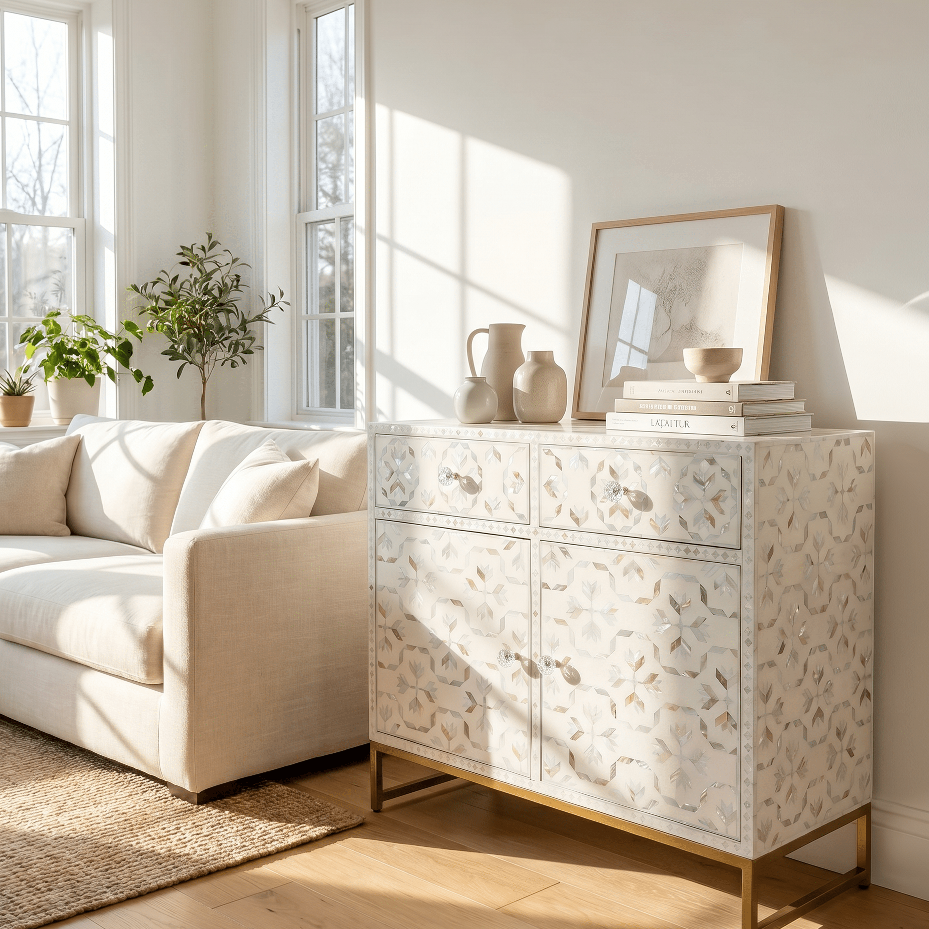 Mother Of Pearl Sideboard - Art and craft furniture