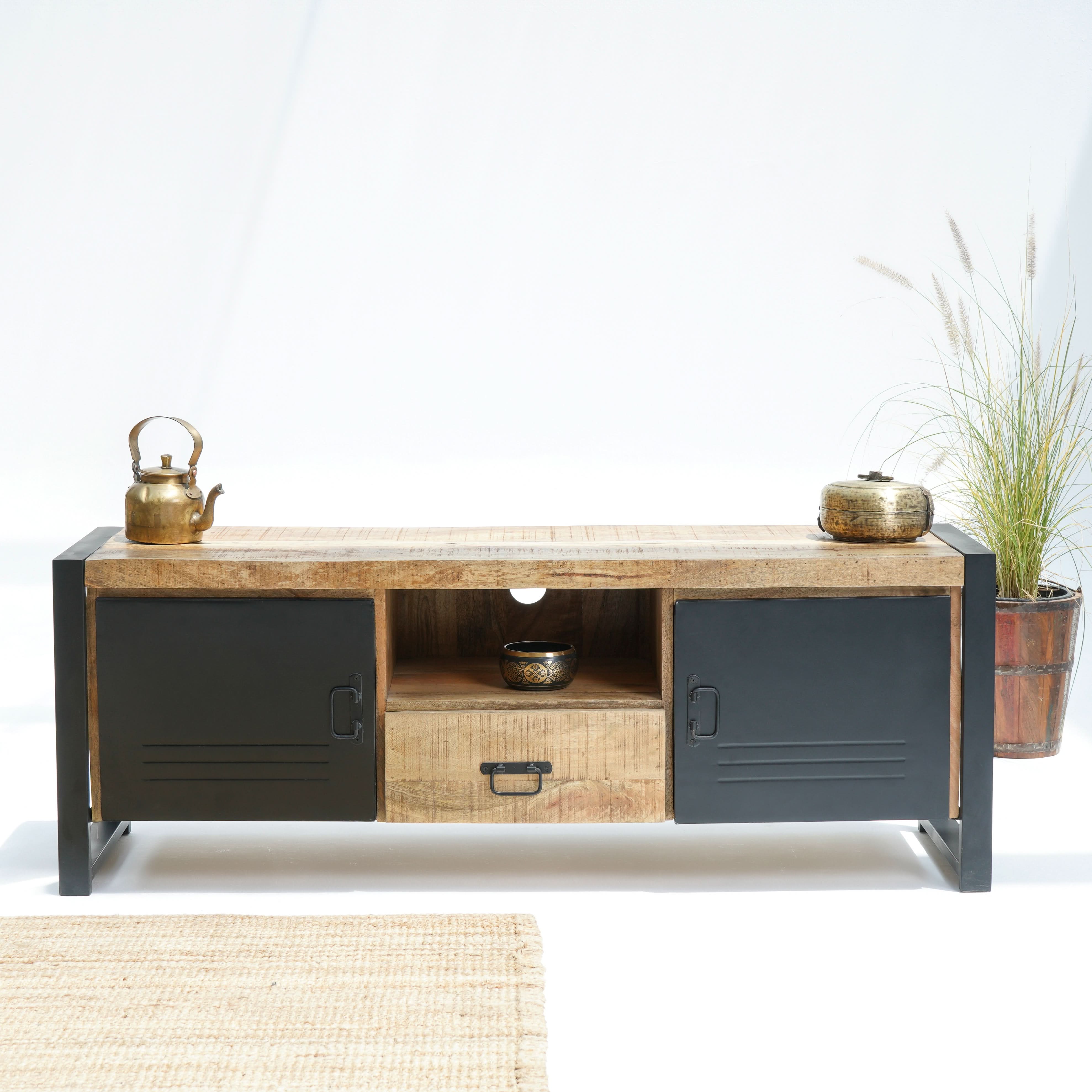 OSLO ONE DRAWER TWO DOOR TV STAND - Art and craft furniture