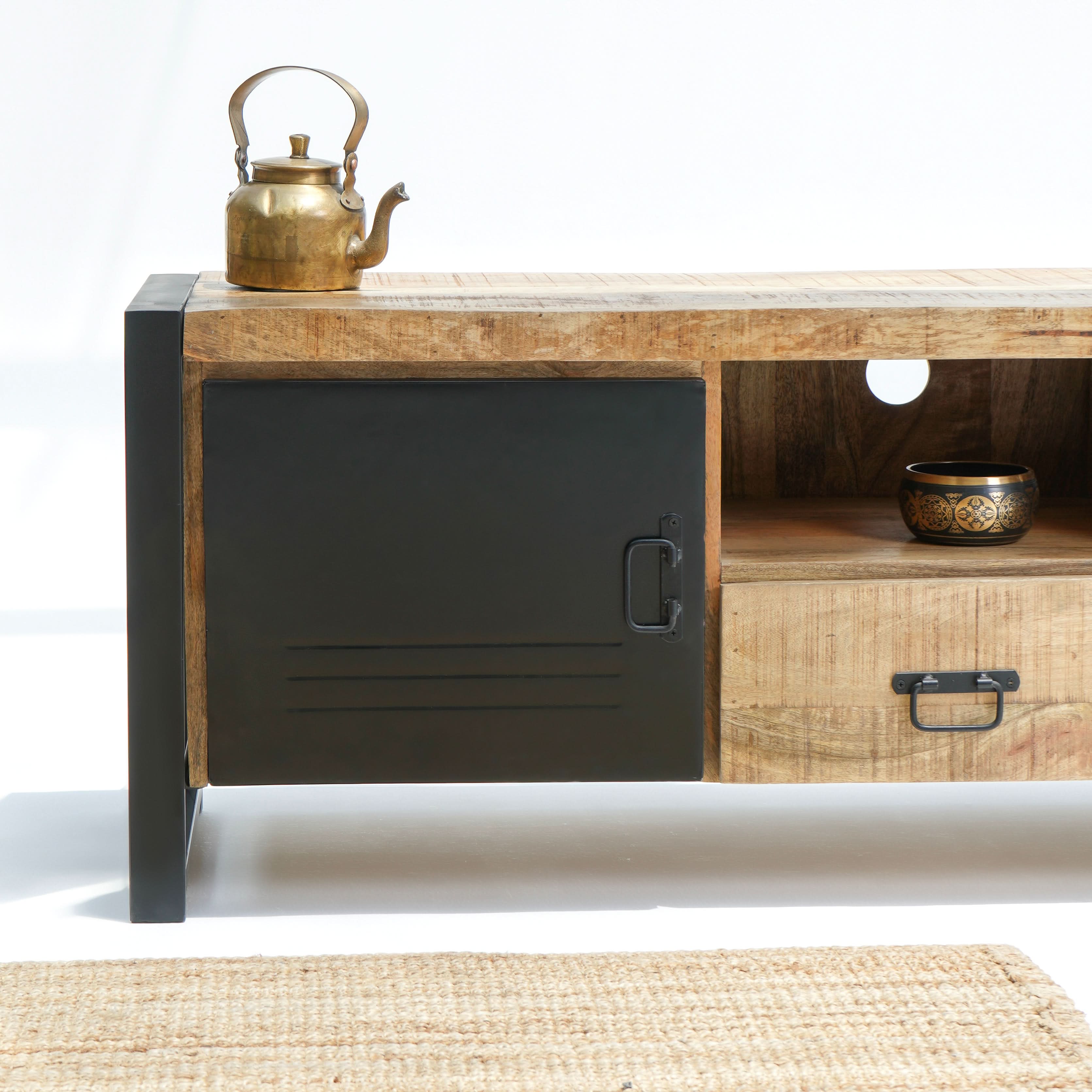 OSLO ONE DRAWER TWO DOOR TV STAND - Art and craft furniture