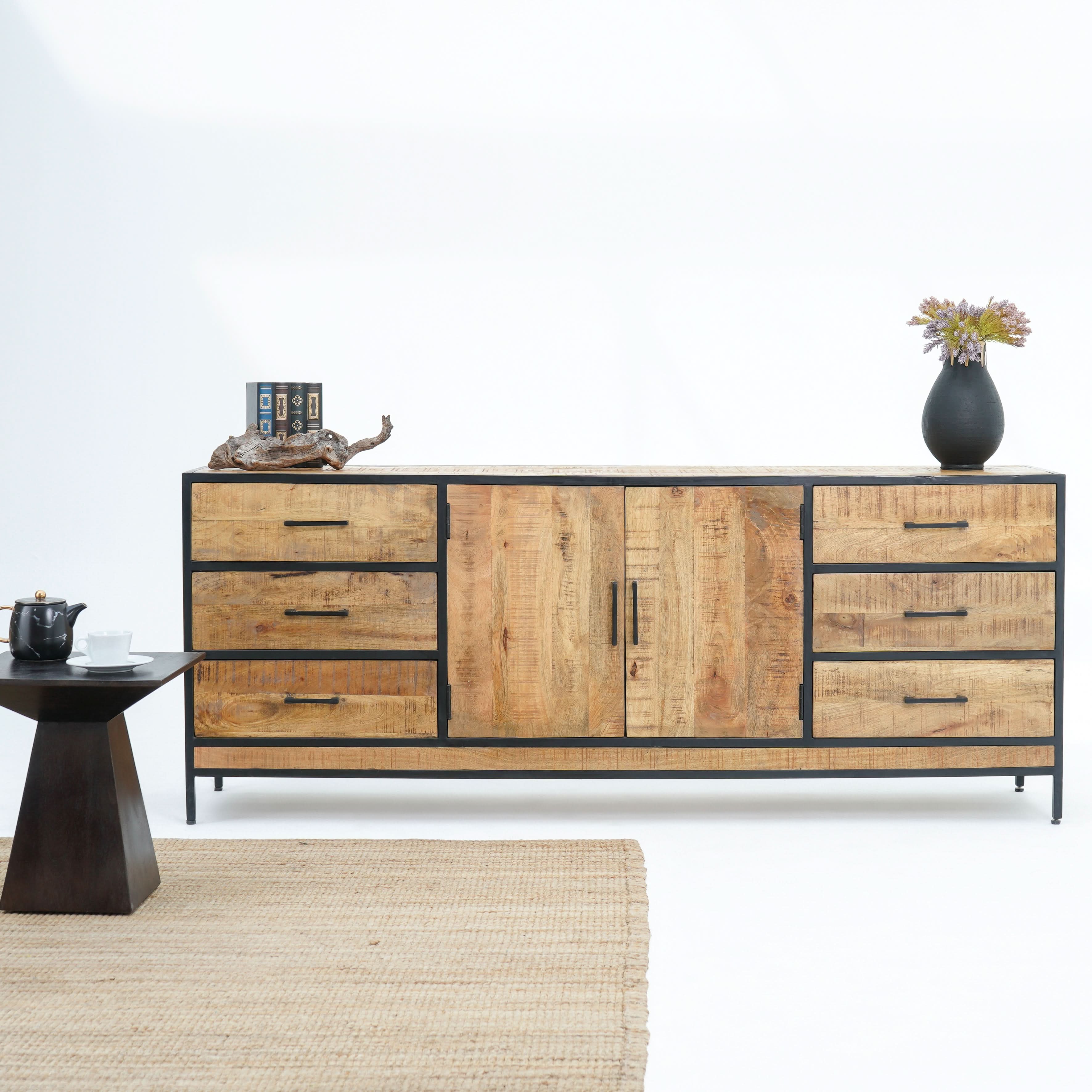 WESTLAE SIX DRAWER TWO DOOR SIDEBOARD - Art and craft furniture