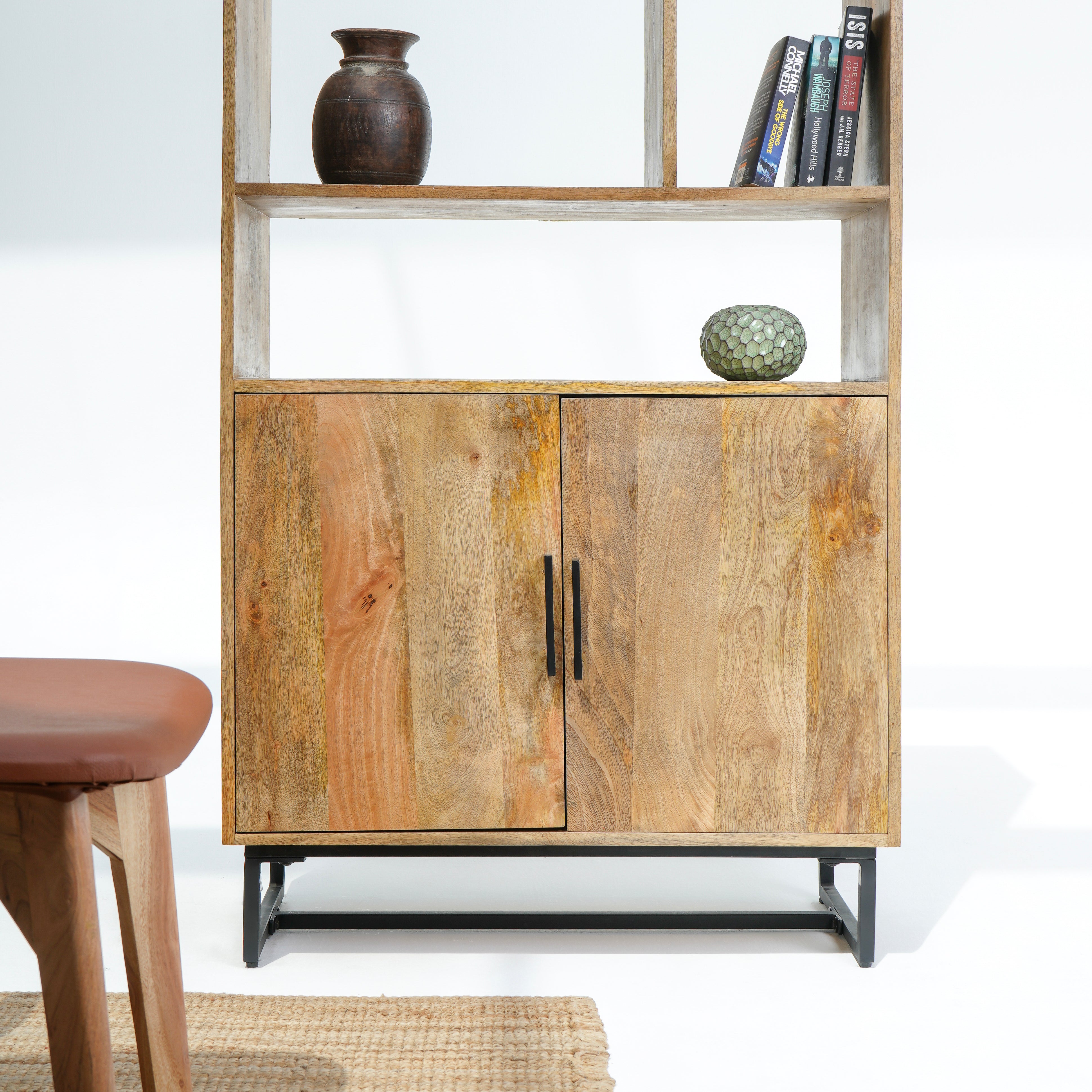 ROME READS INDUSTRIAL TWO-DOOR BOOKSHELF