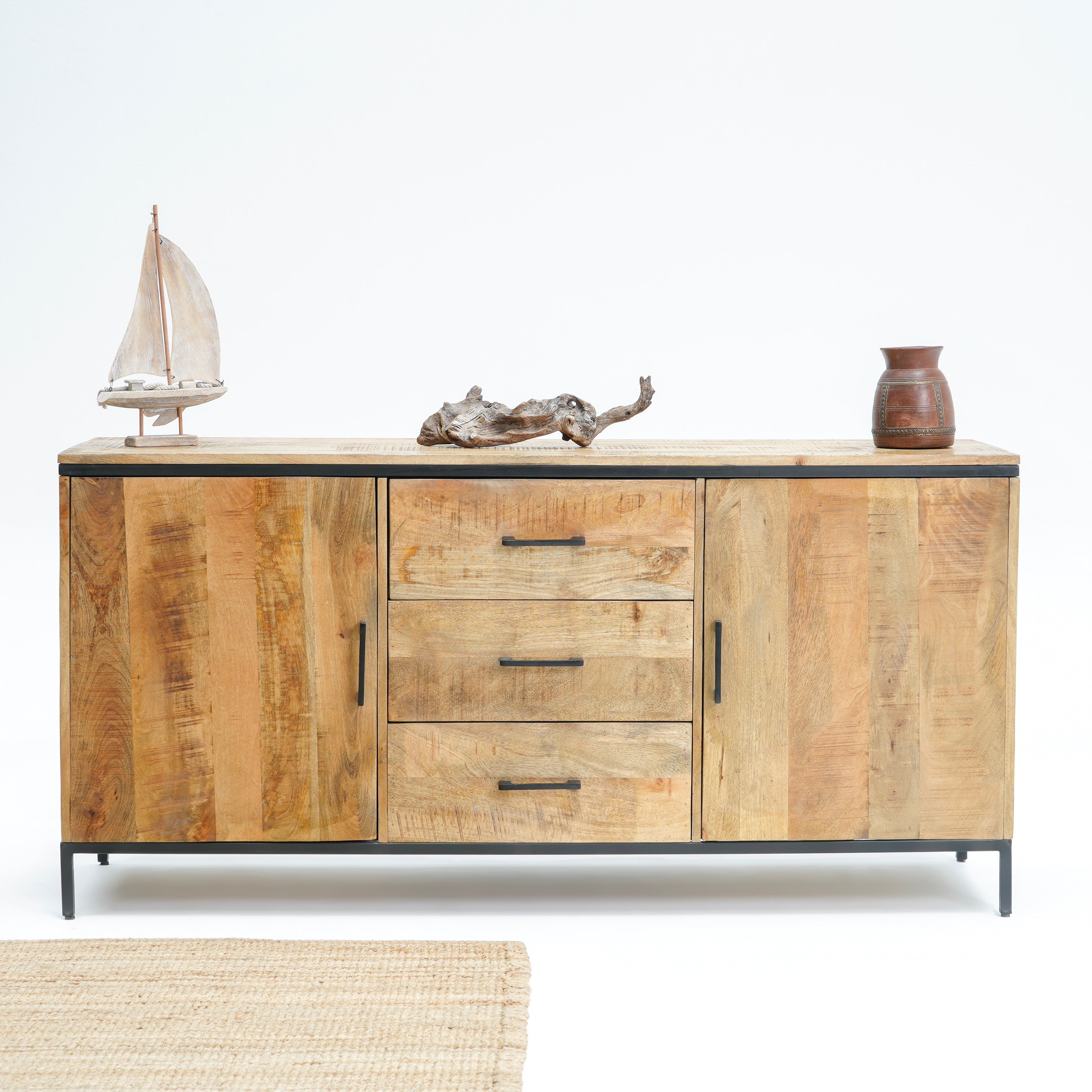 Madrid two door three drawer side board