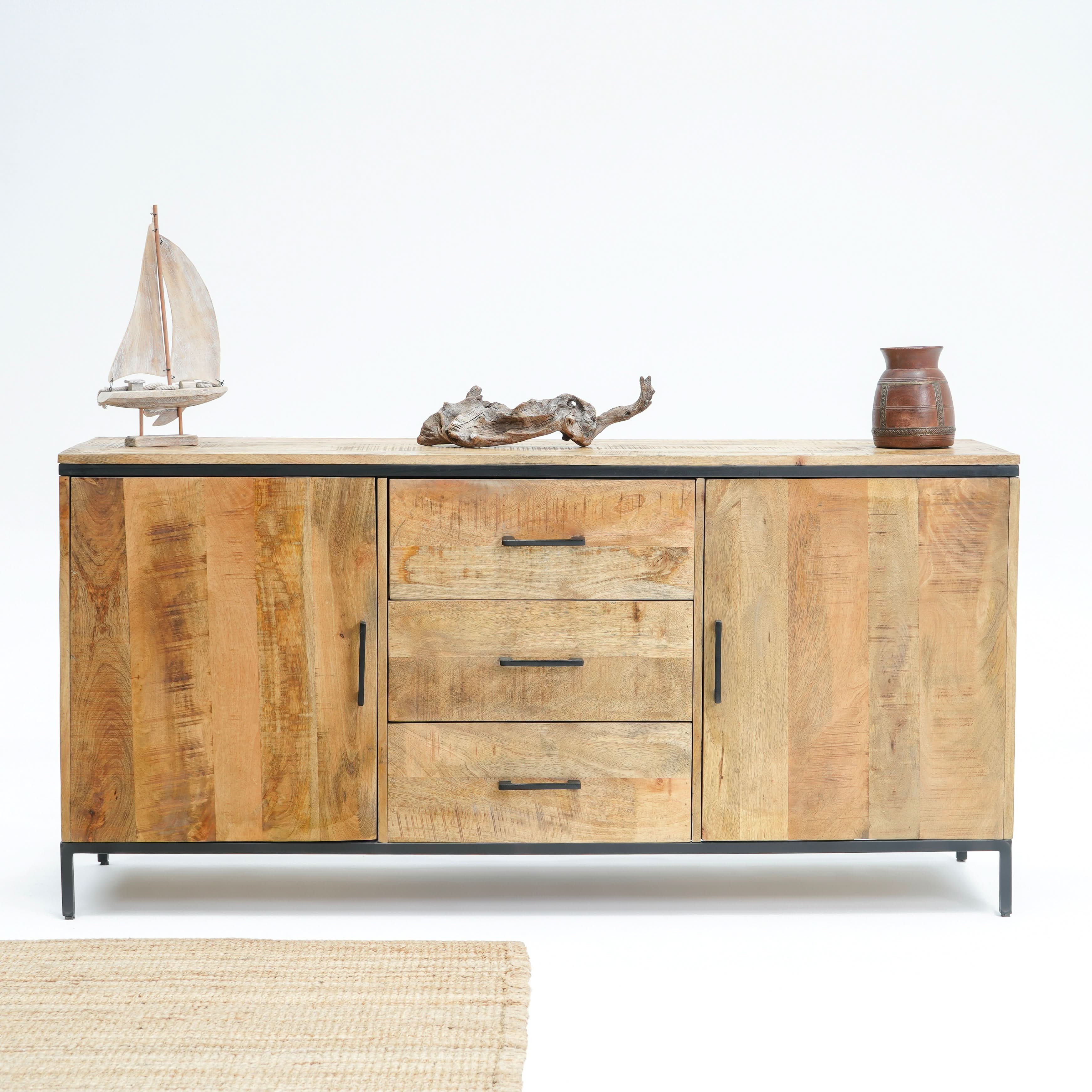 MADRID TWO DOOR THREE DRAWER SIDEBOARD - Art and craft furniture