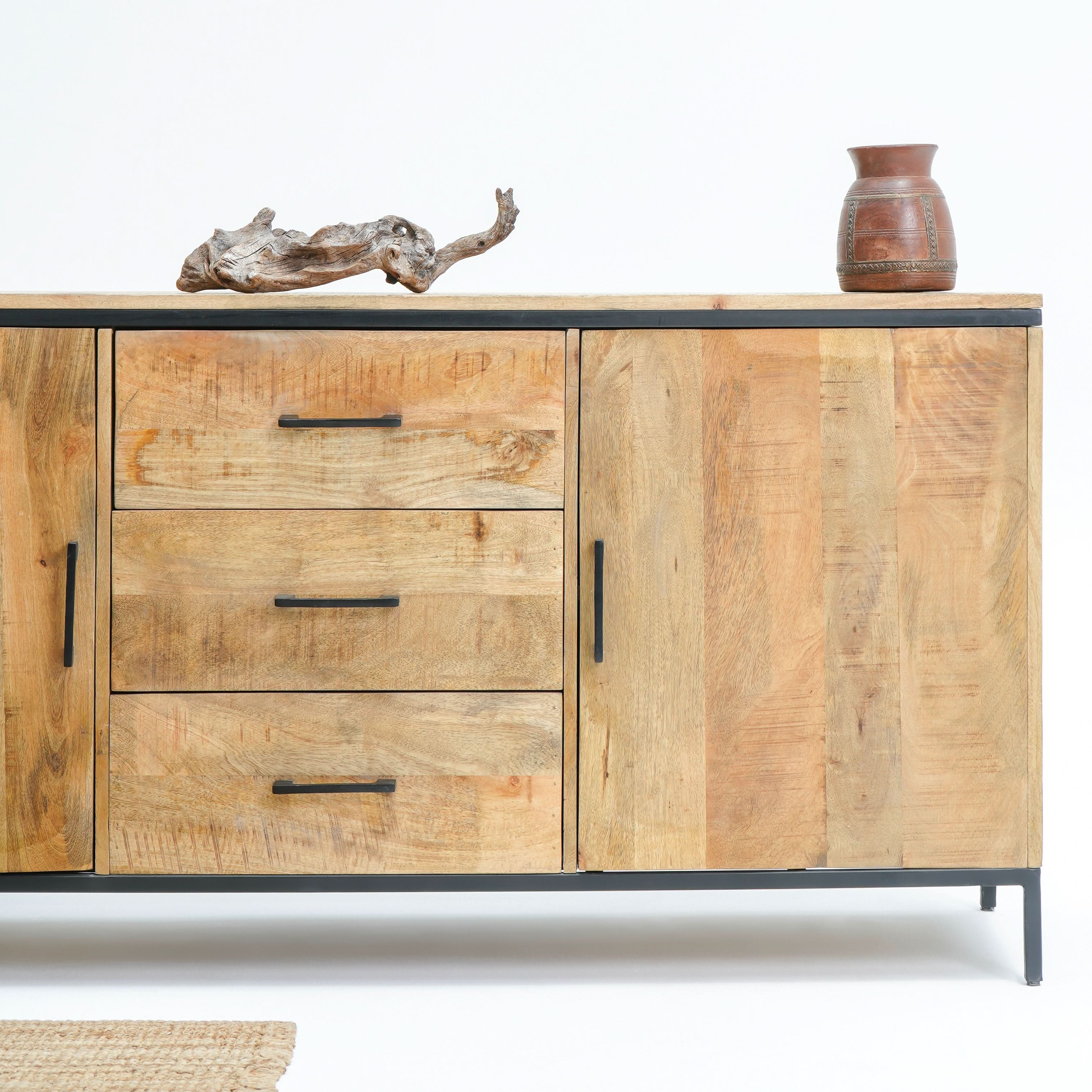 MADRID TWO DOOR THREE DRAWER SIDEBOARD - Art and craft furniture