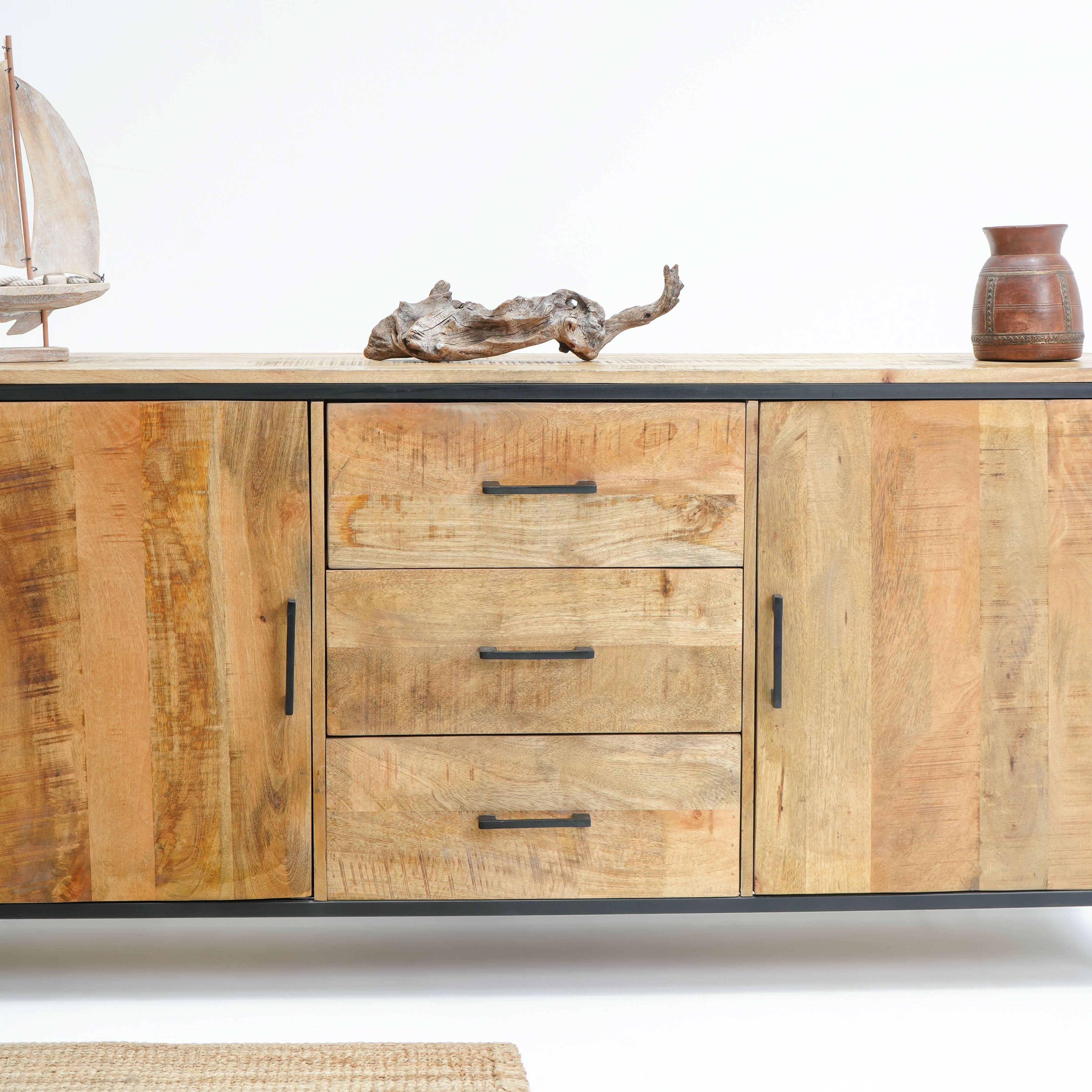MADRID TWO DOOR THREE DRAWER SIDEBOARD - Art and craft furniture