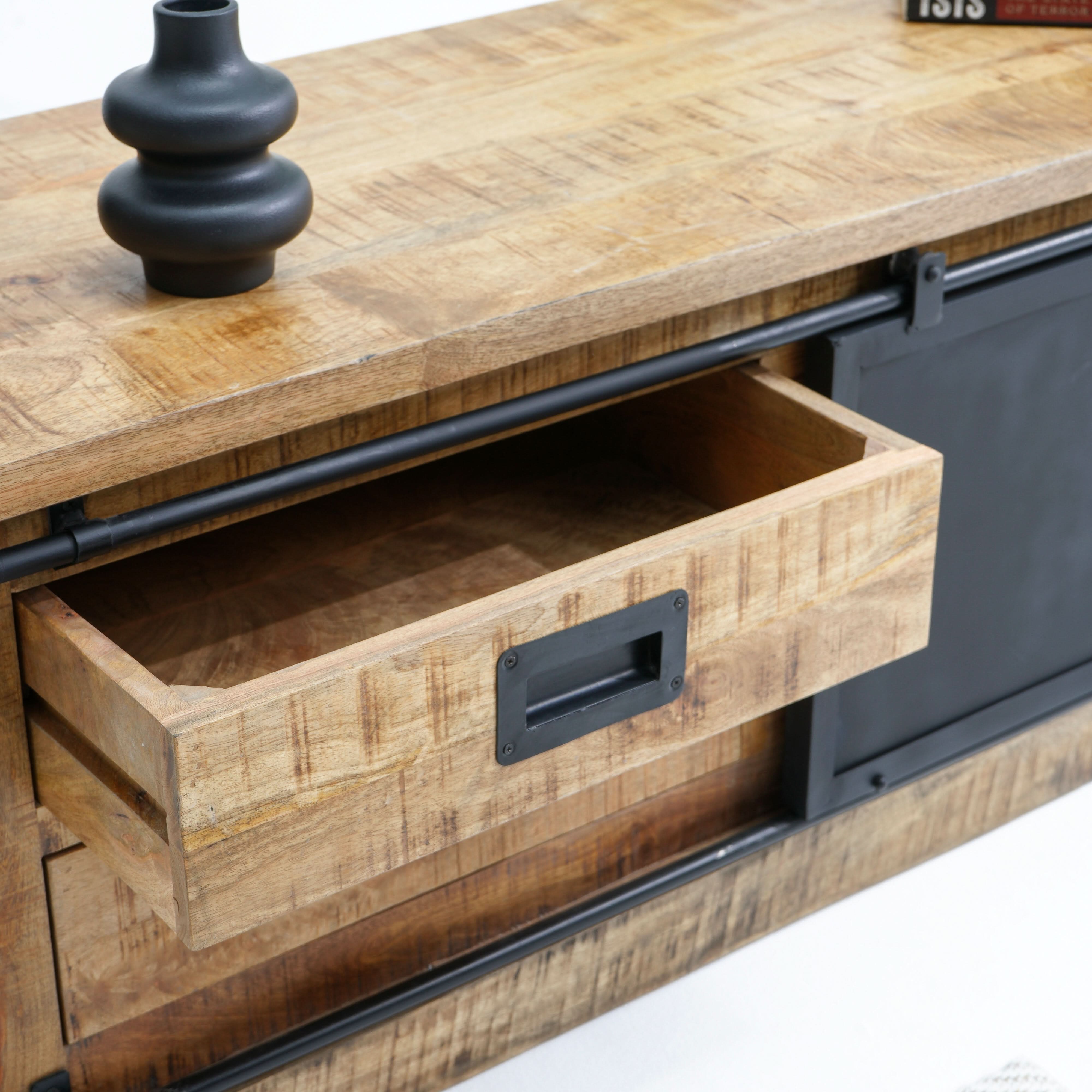 RAWDEN TWO DRAWER ONE DOOR TV STAND - Art and craft furniture