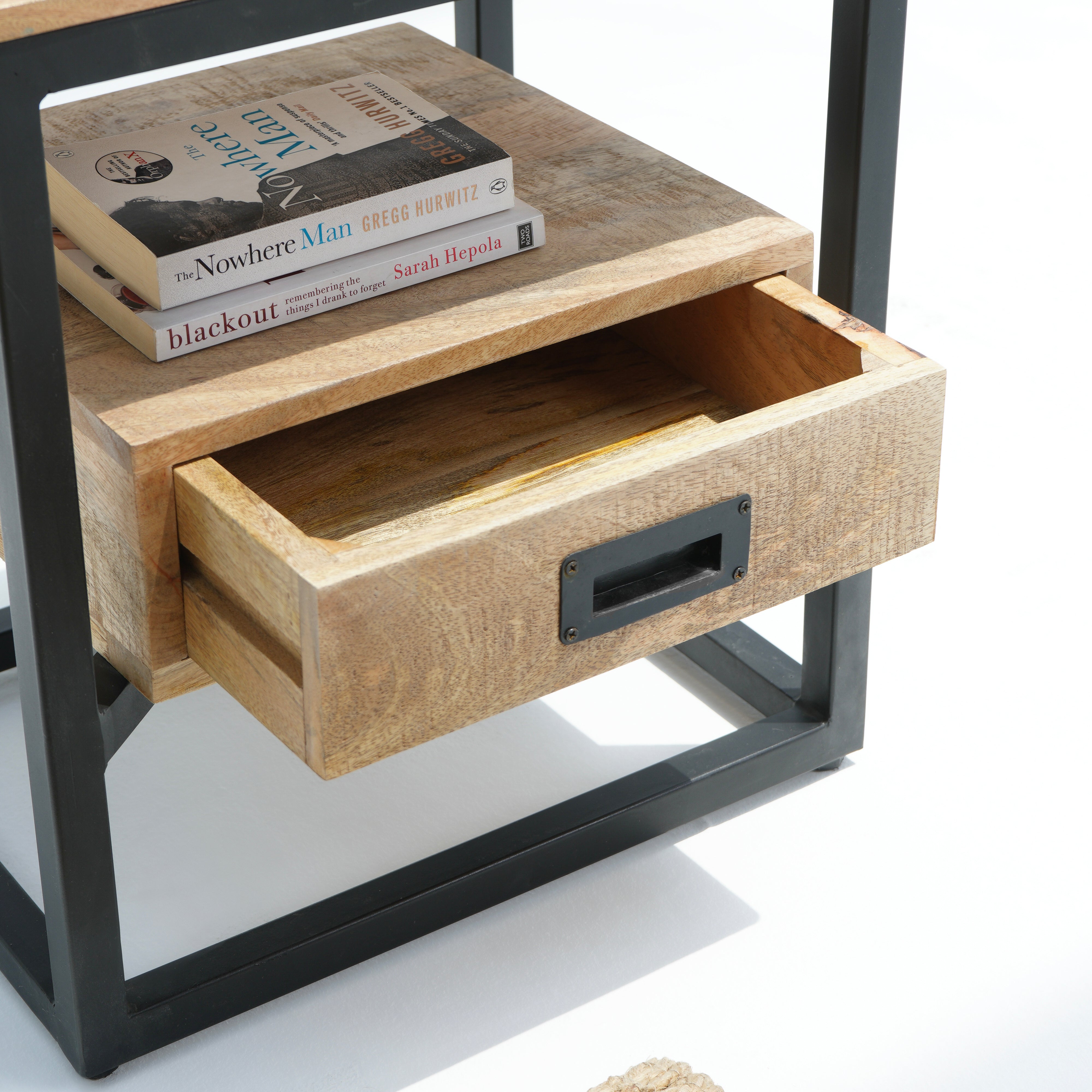 BERLIN LOFT WOODEN ONE DRAWER NIGHTSTAND TABLE