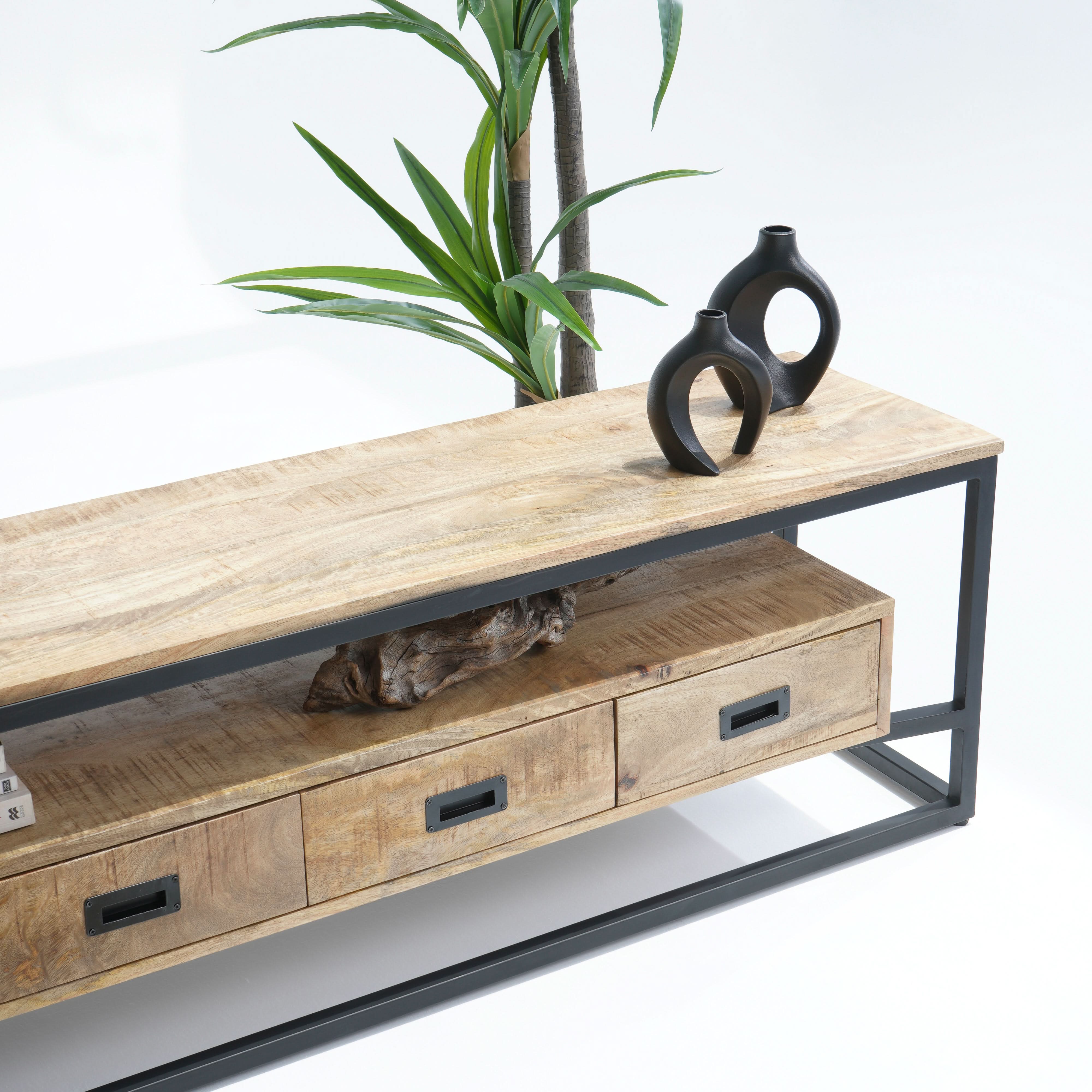 BERLIN LOFT WOODEN FOUR DRAWER TV STAND - Art and craft furniture
