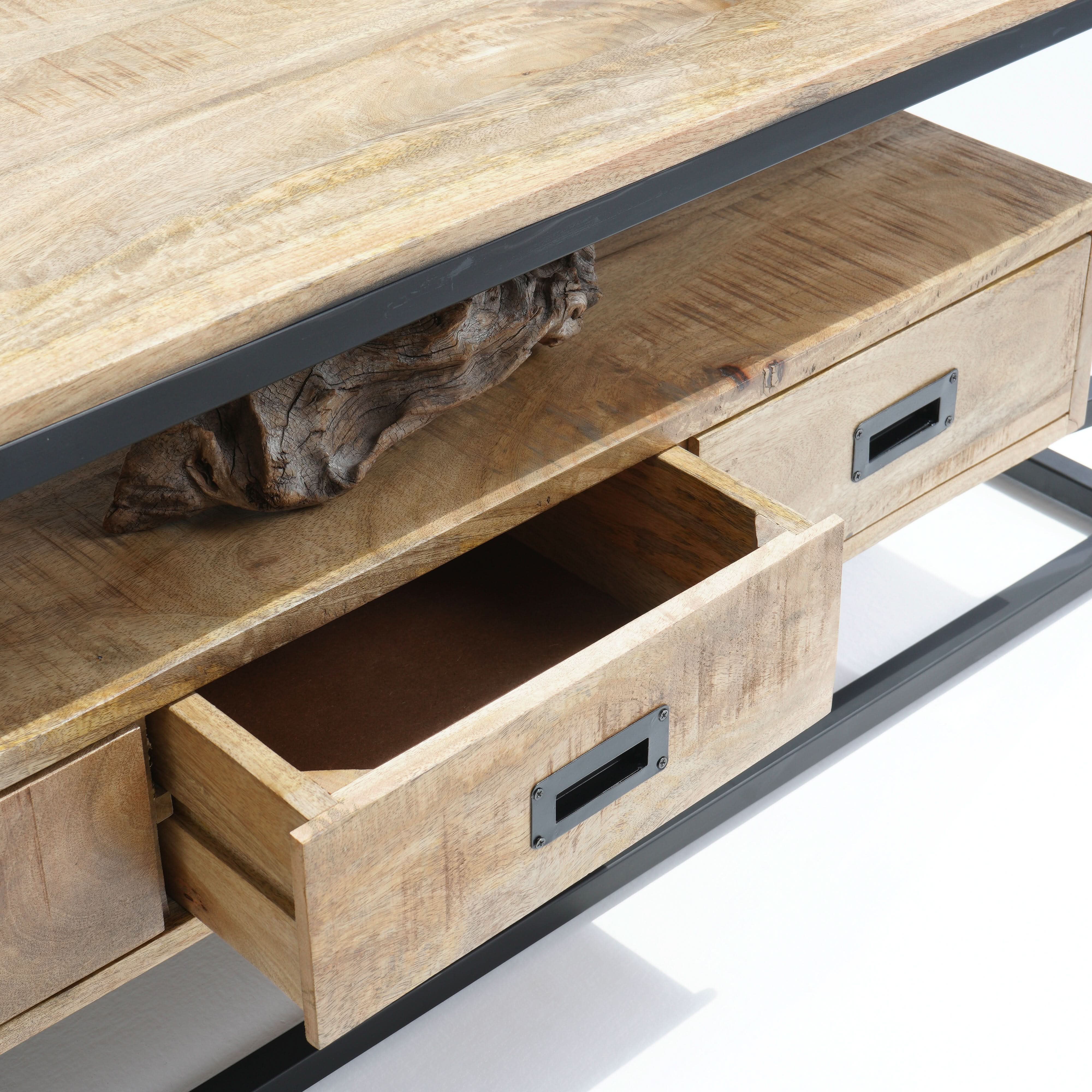 BERLIN LOFT WOODEN FOUR DRAWER TV STAND - Art and craft furniture