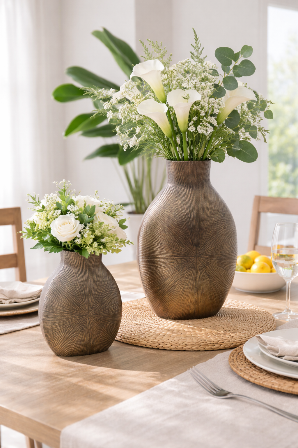 ELEGANT EMBRACE FLOWER VASE - Art and craft furniture