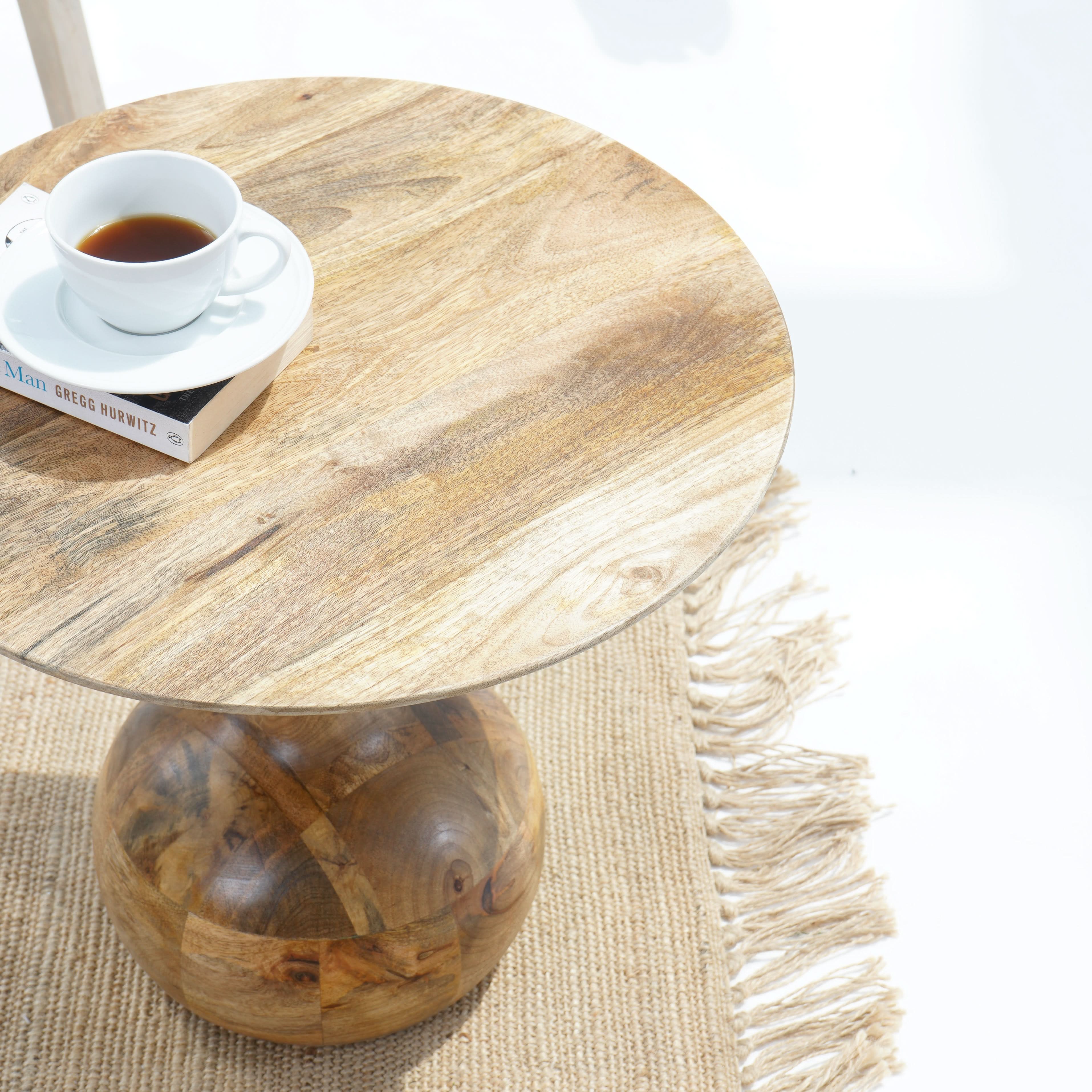 VOLARA ROUND SIDE TABLE - Art and craft furniture