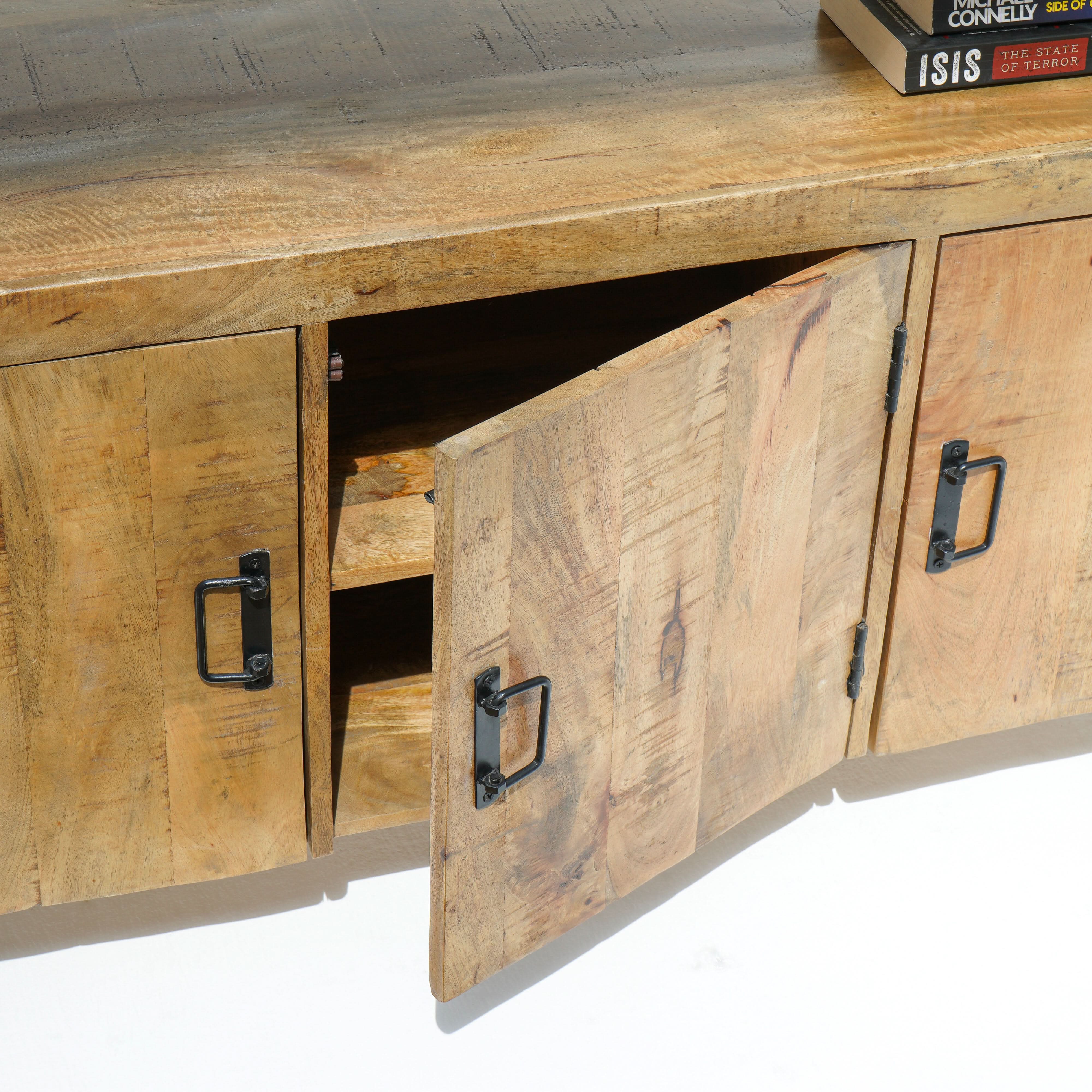 IRONIX WOODEN THREE DOOR SIDEBOARD - Art and craft furniture