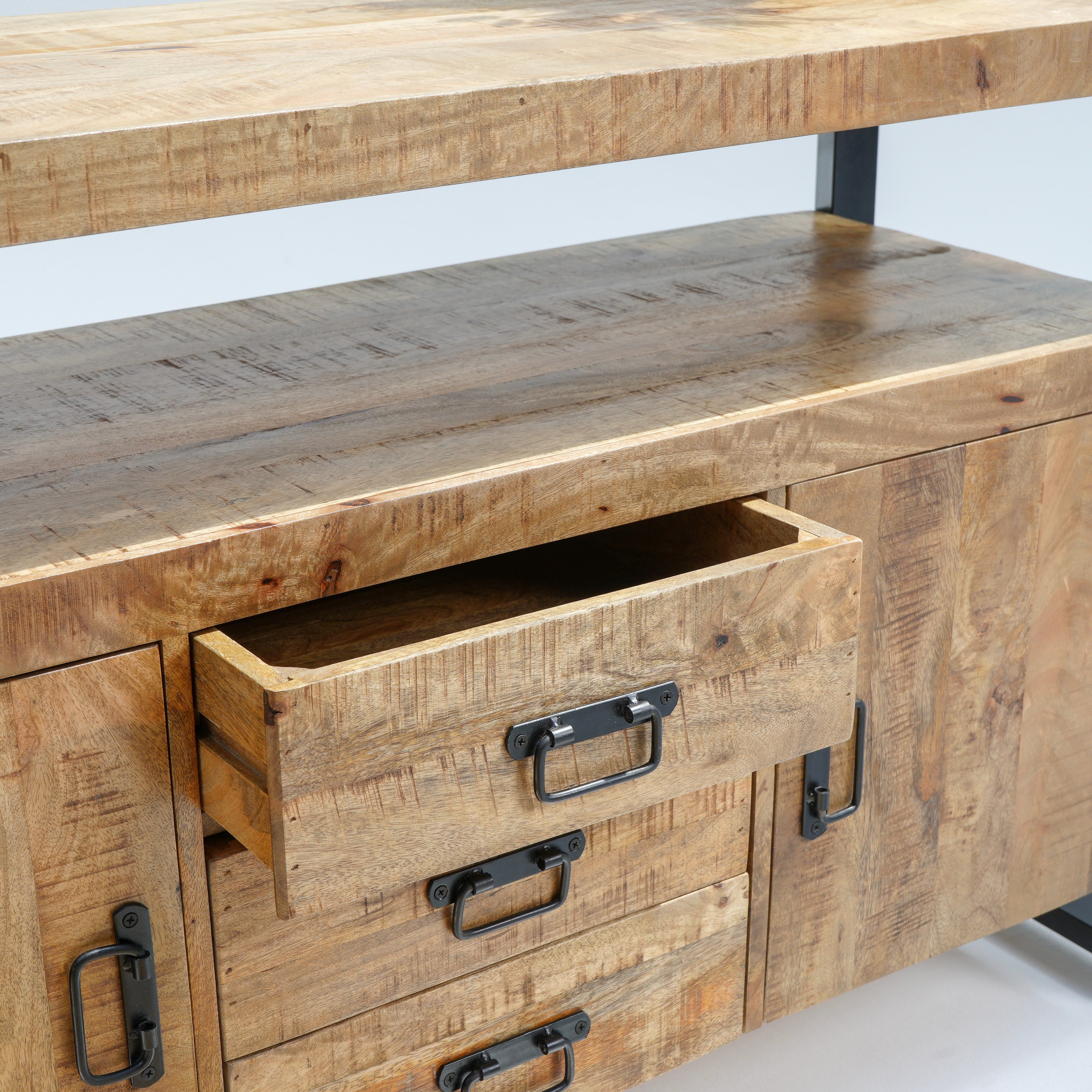 Vienna two door three drawer industrial sideboard