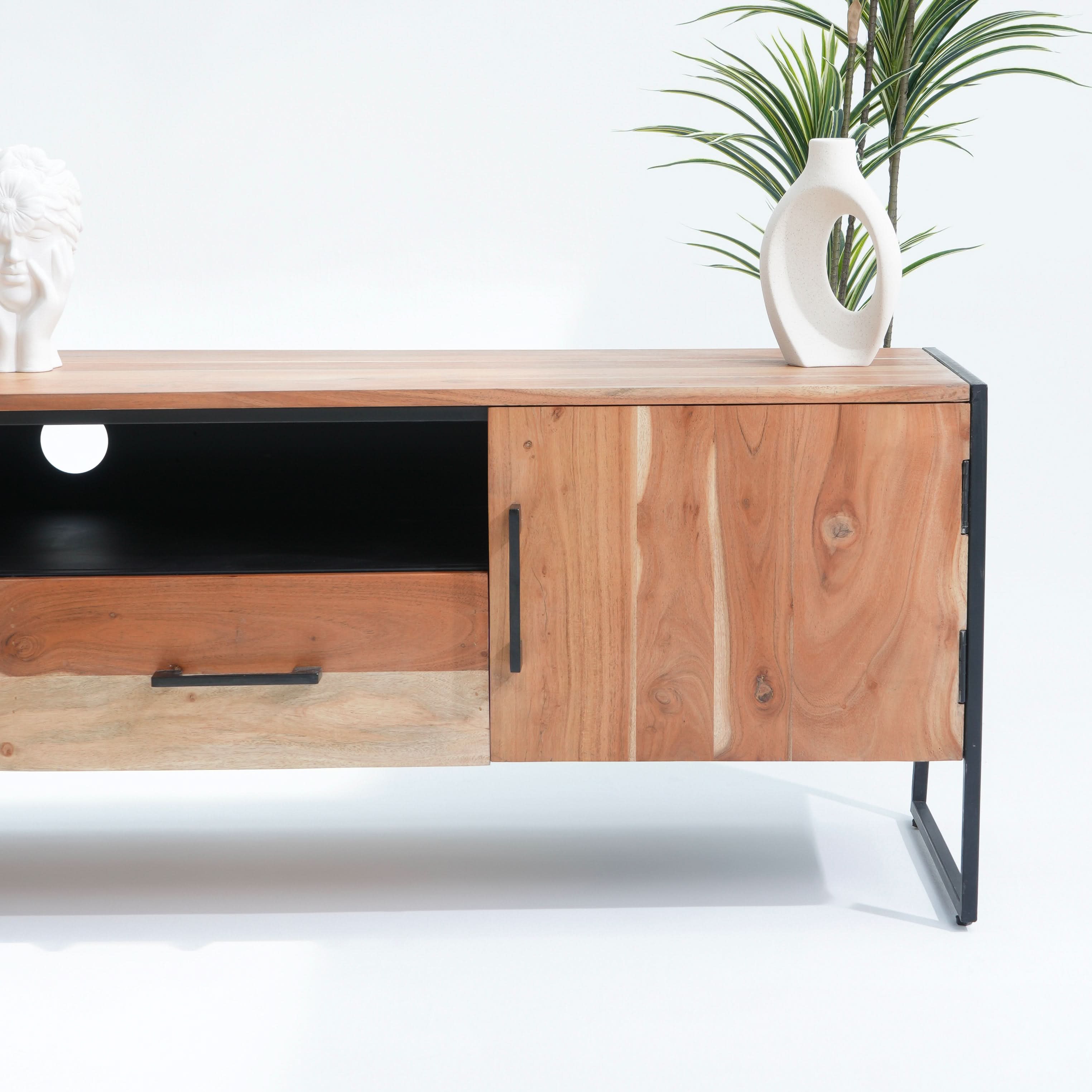 VILLENEUVE TWO DOOR TWO DRAWER TV STAND - Art and craft furniture