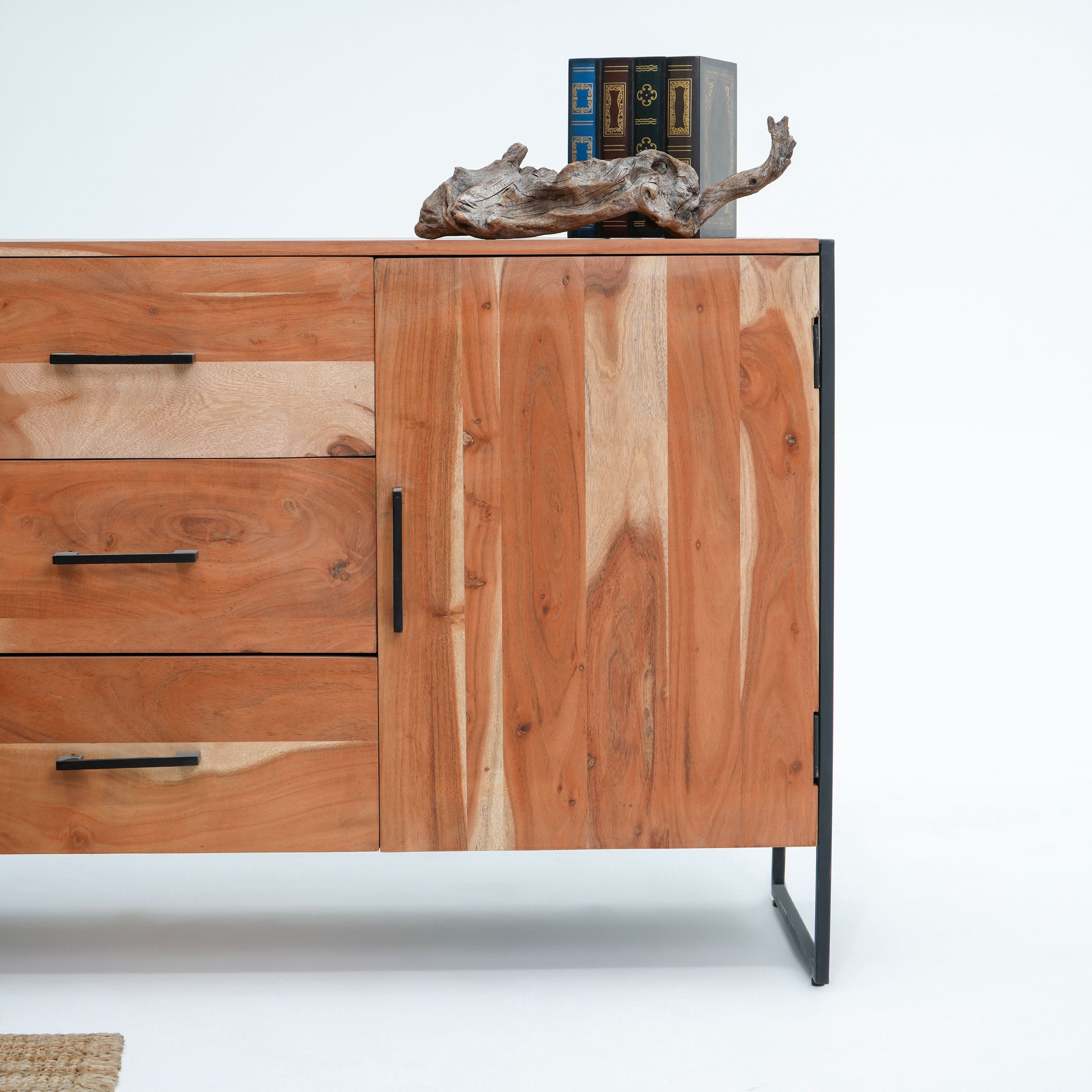 VILLENEUVE TWO DOOR THREE DRAWER SIDEBOARD - Art and craft furniture