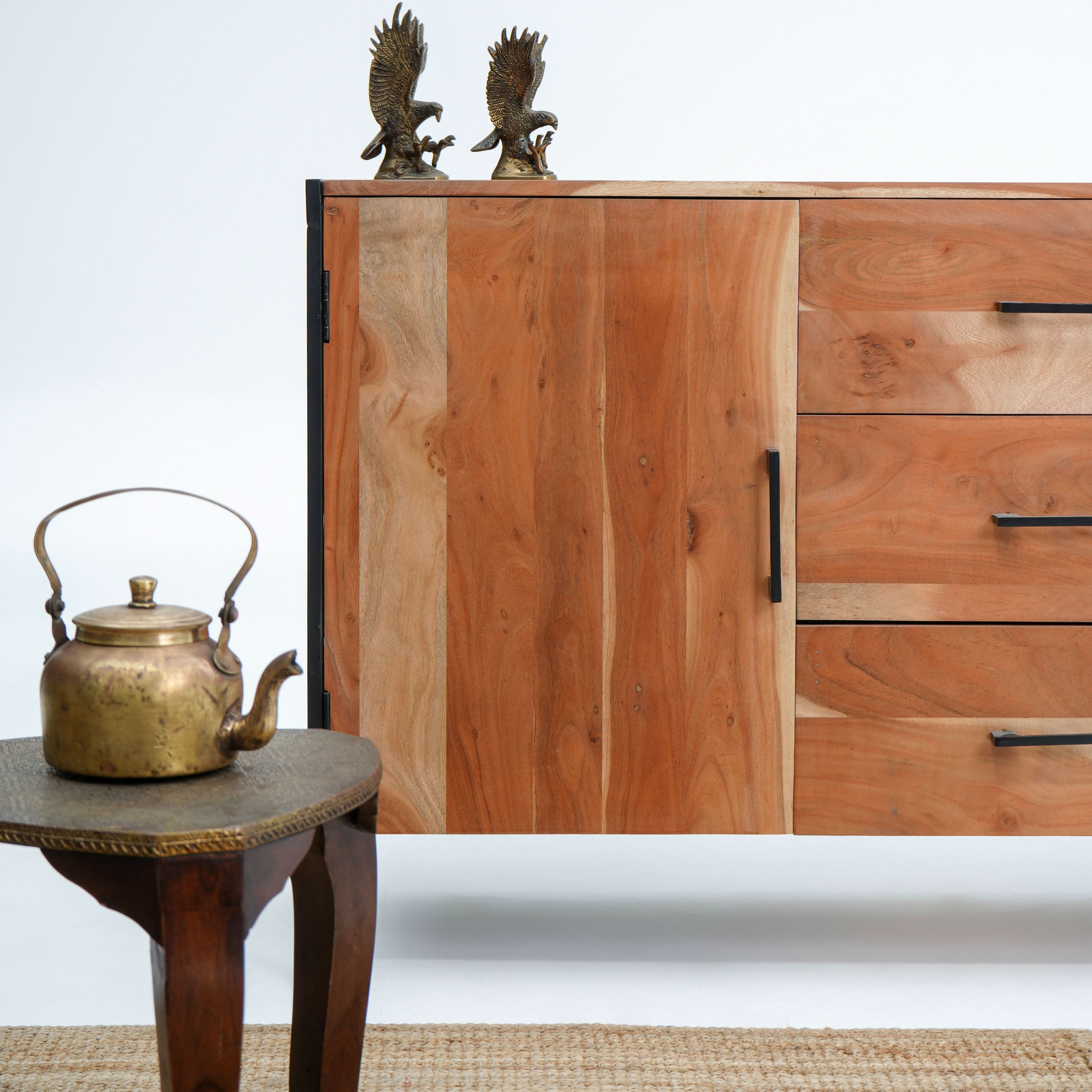 VILLENEUVE TWO DOOR THREE DRAWER SIDEBOARD - Art and craft furniture