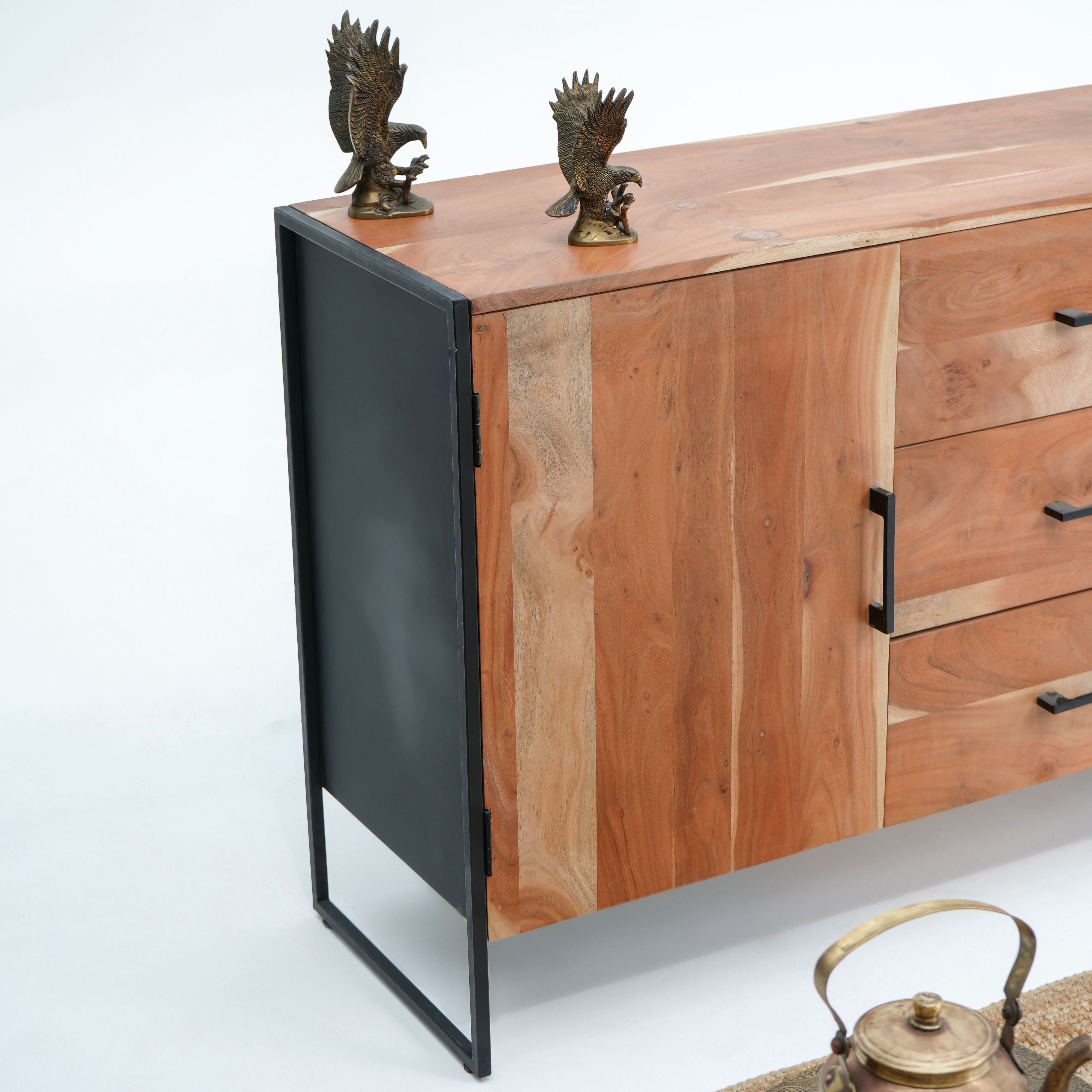 VILLENEUVE TWO DOOR THREE DRAWER SIDEBOARD - Art and craft furniture