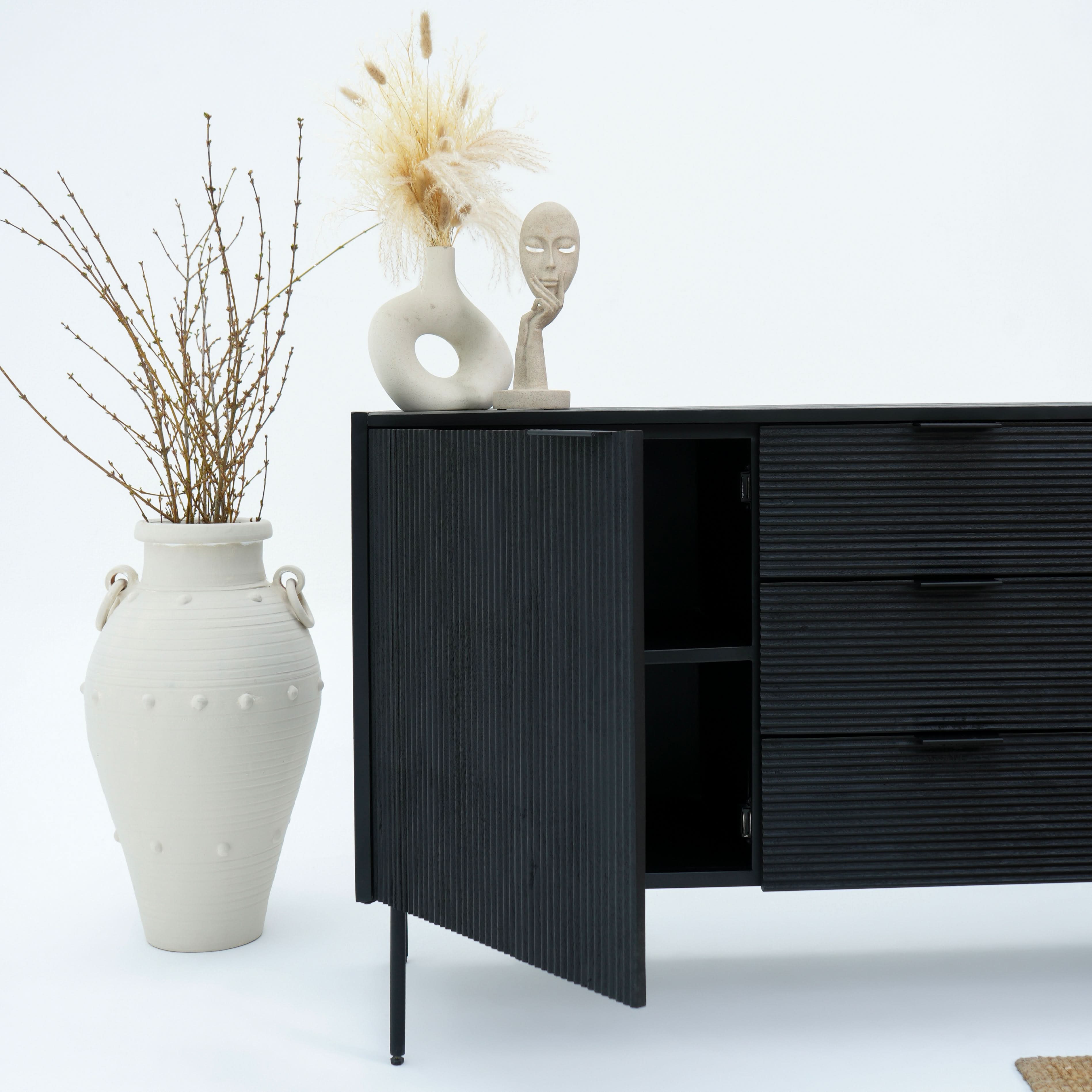 LINWOOD TWO DOOR THREE DRAWER SIDEBOARD - Art and craft furniture
