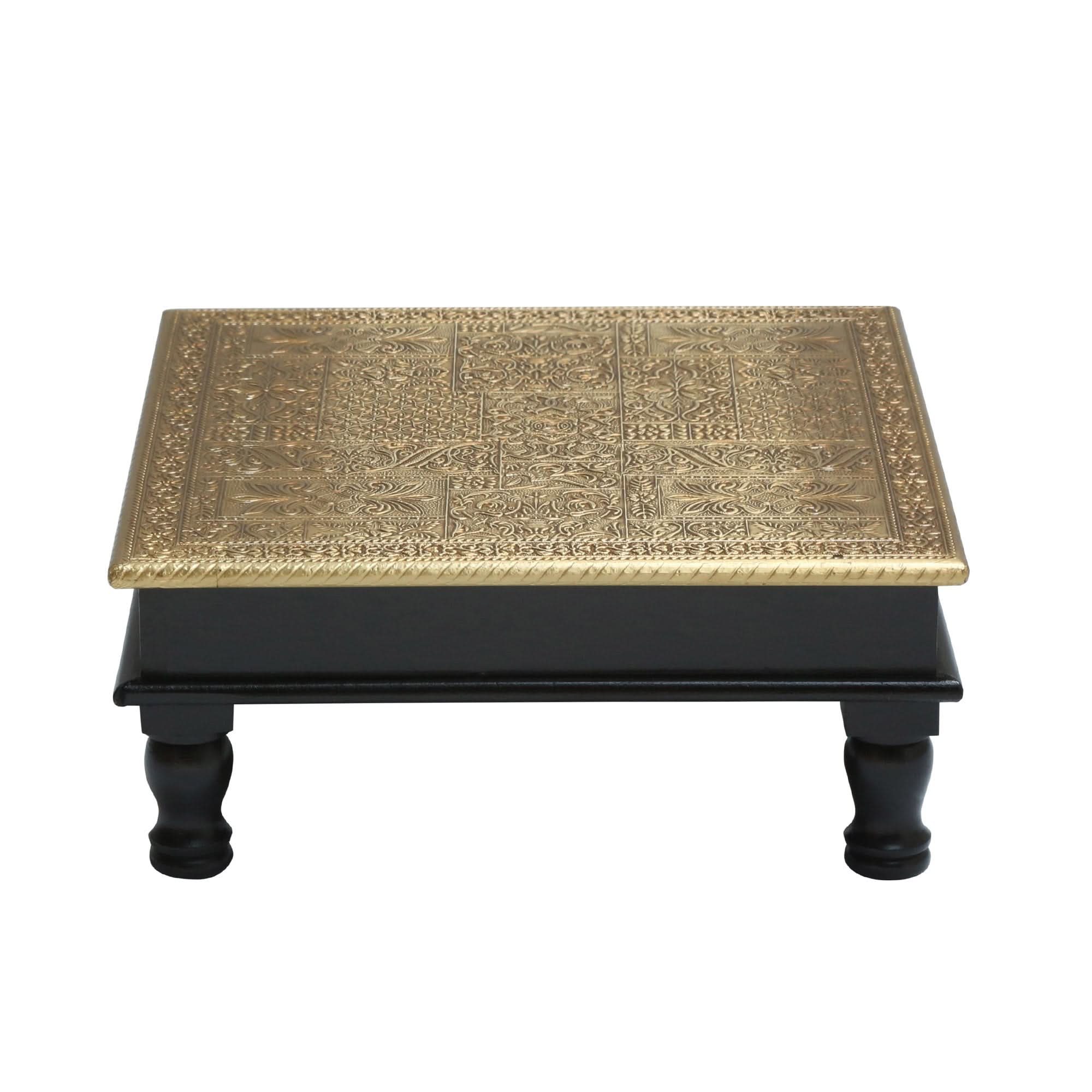 WOODEN BAJOT BRASS FTD - Art and craft furniture