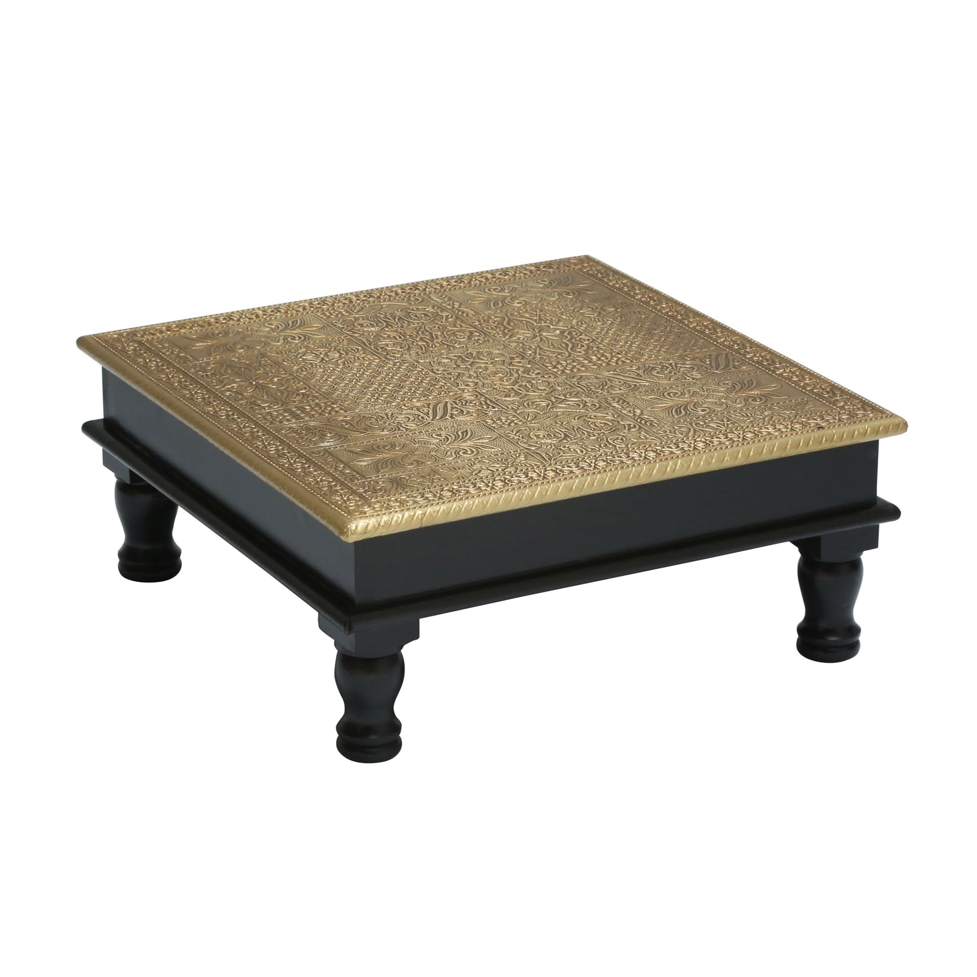 WOODEN BAJOT BRASS FTD - Art and craft furniture