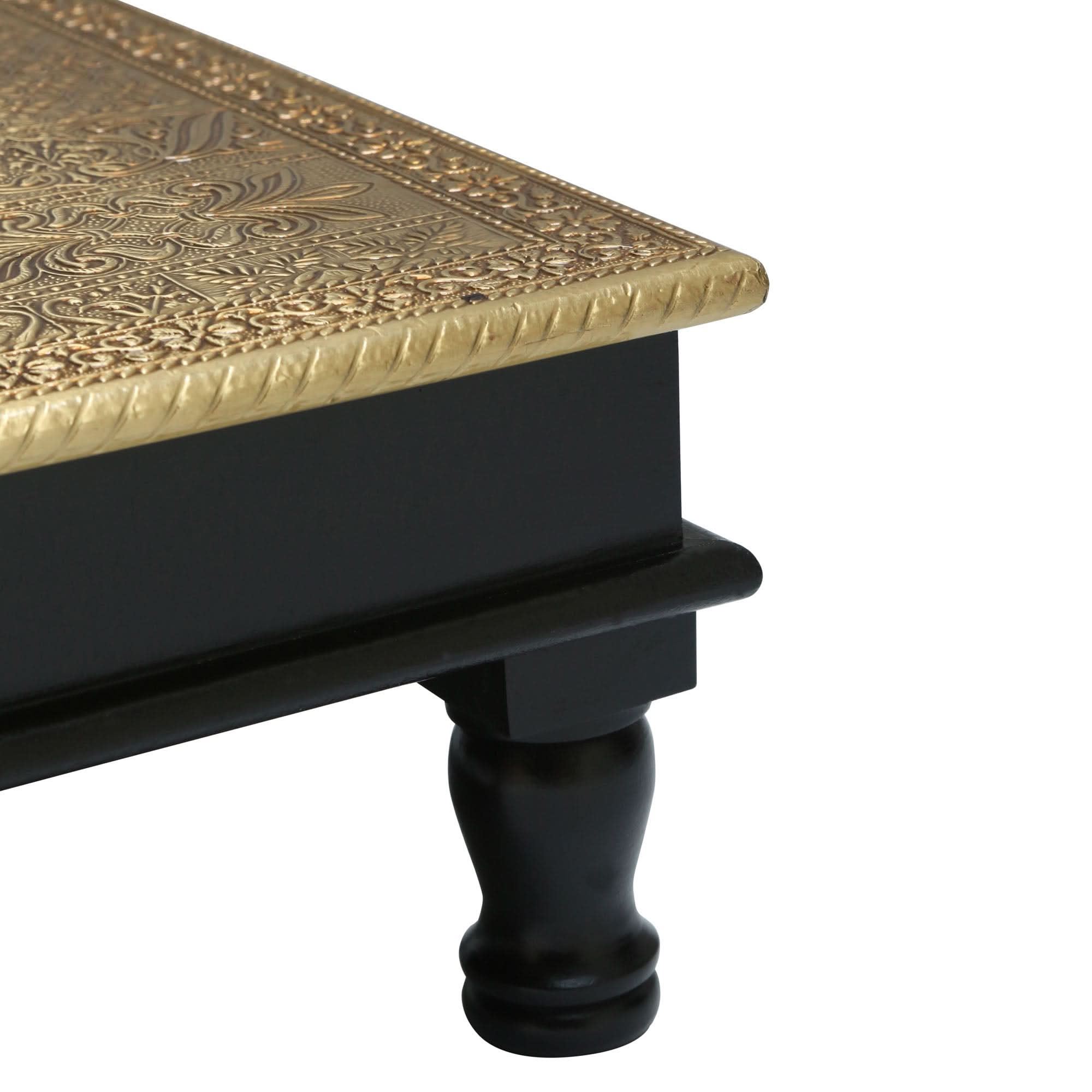 WOODEN BAJOT BRASS FTD - Art and craft furniture