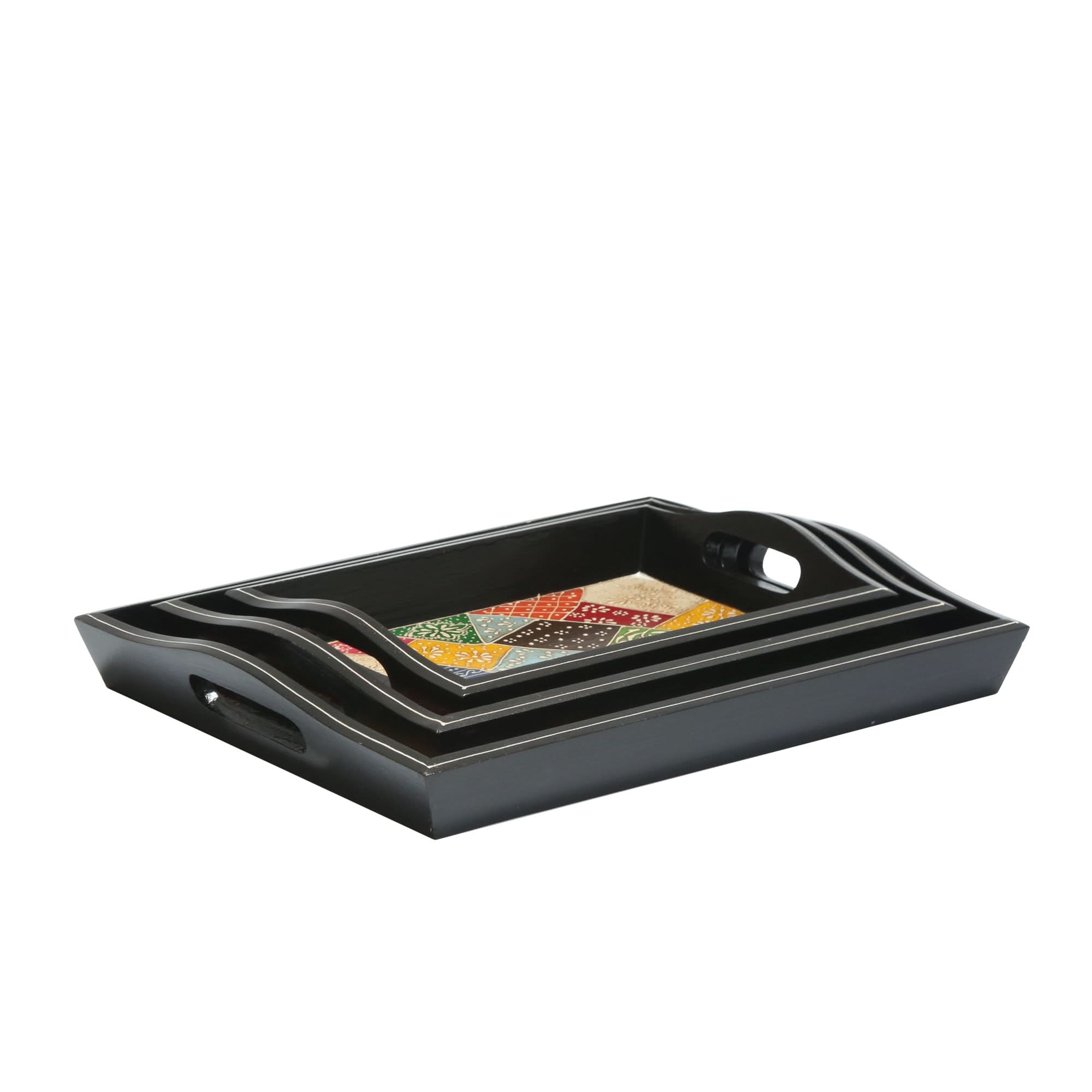 WOODEN TRAY SET OF THREE - Art and craft furniture