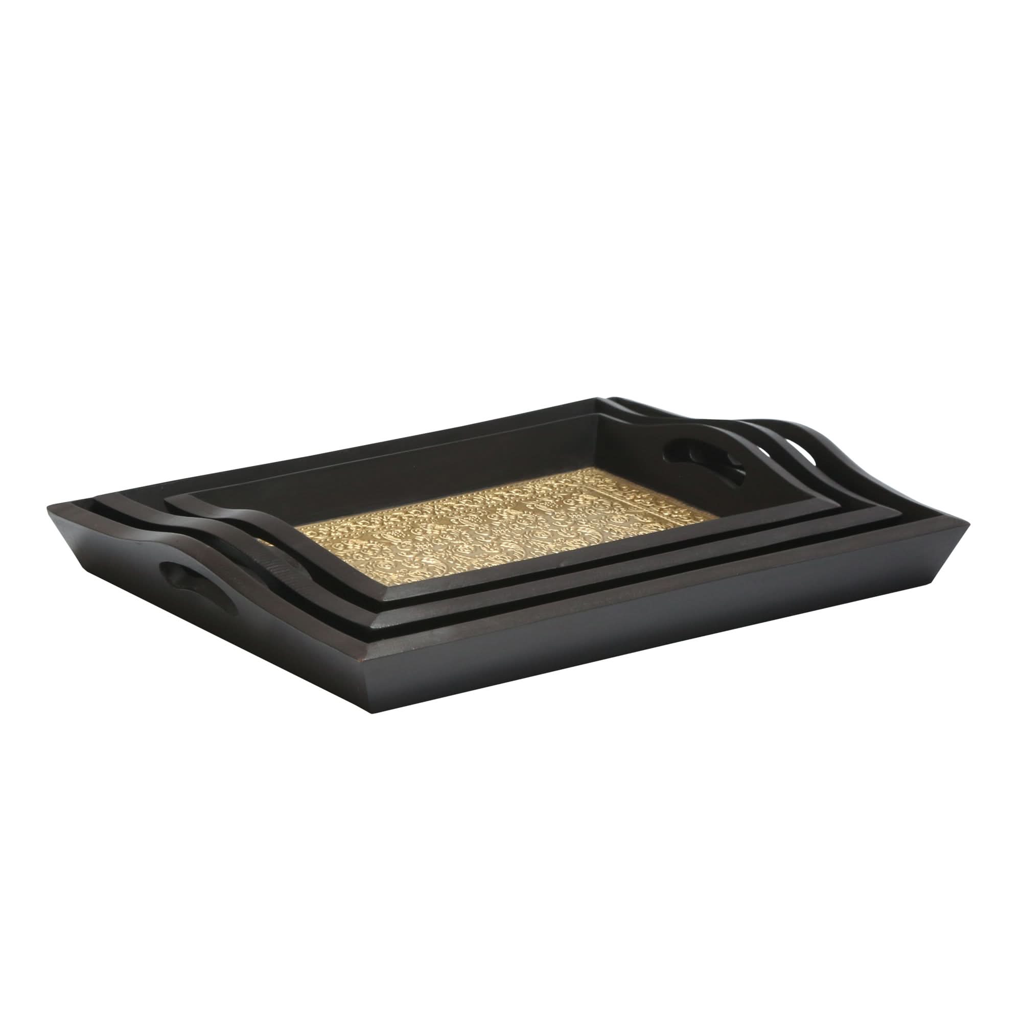 WOODEN TRAY SET OF THREE - Art and craft furniture