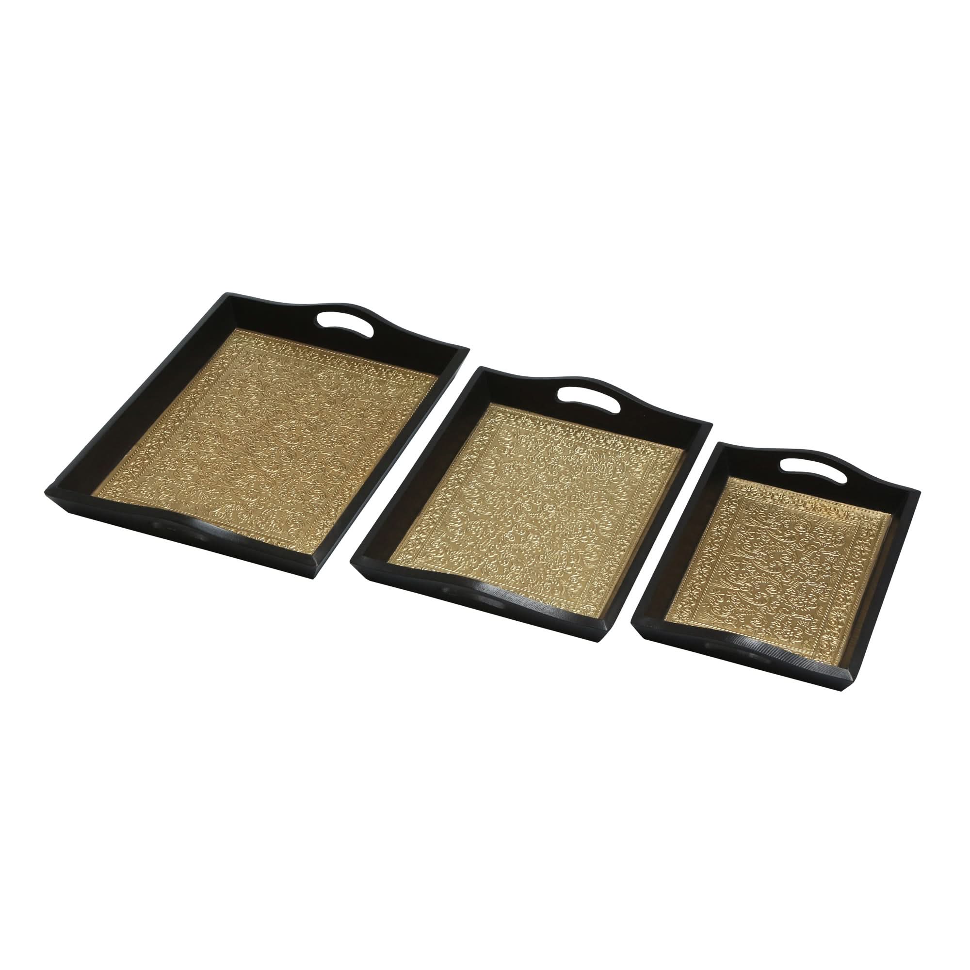 WOODEN TRAY SET OF THREE - Art and craft furniture