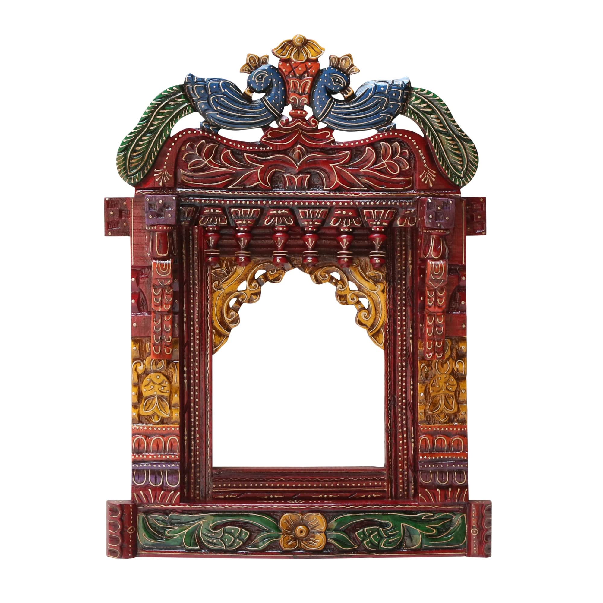 WOODEN JHAROKHA PEACOCK - Art and craft furniture