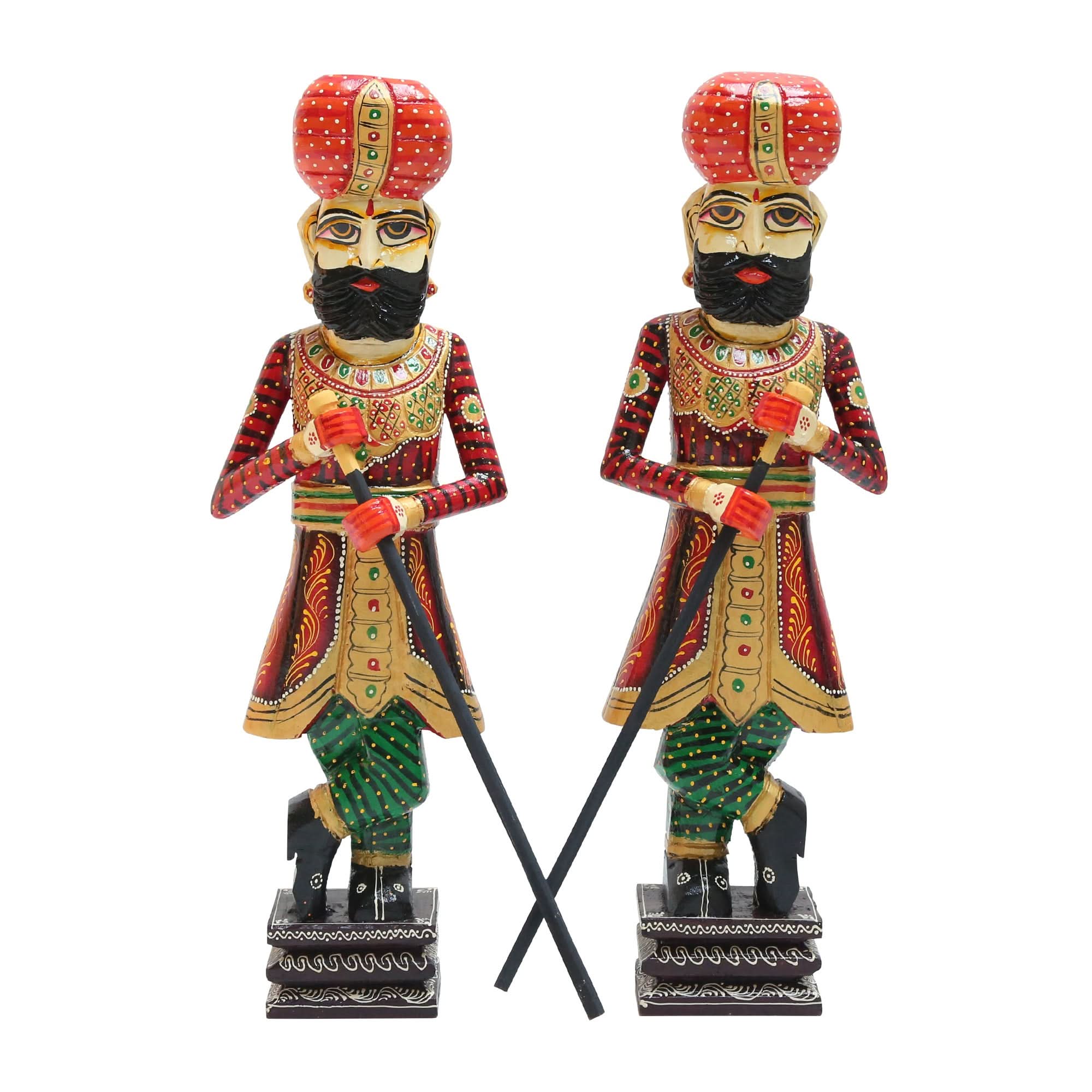 WOODEN GAURD SET OF TWO - Art and craft furniture