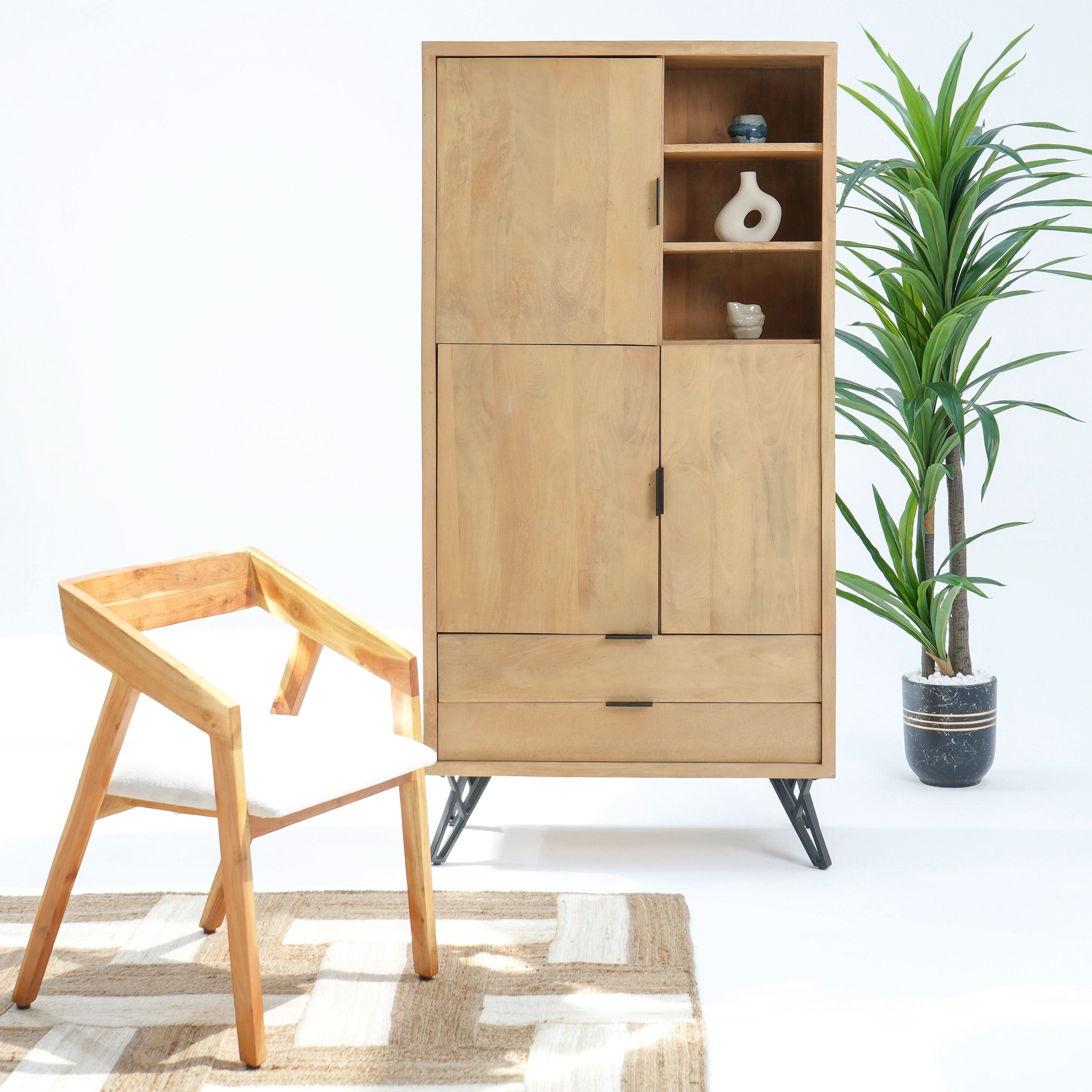 AVENUE TWO DRAWER THREE DOOR CABINET - Art and craft furniture
