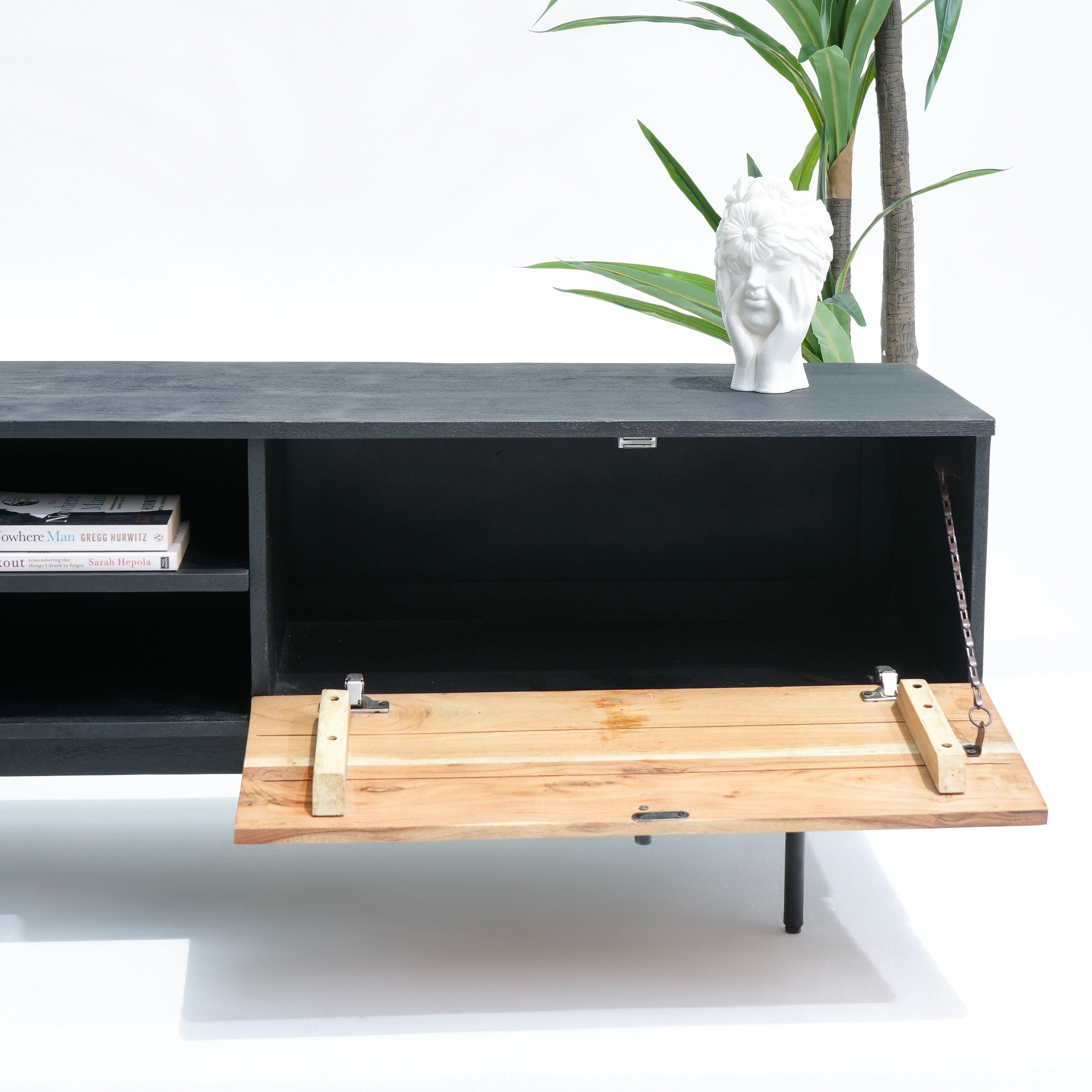 FLORENCE ACACIA TWO DRAWER ONE DOOR TV STAND - Art and craft furniture
