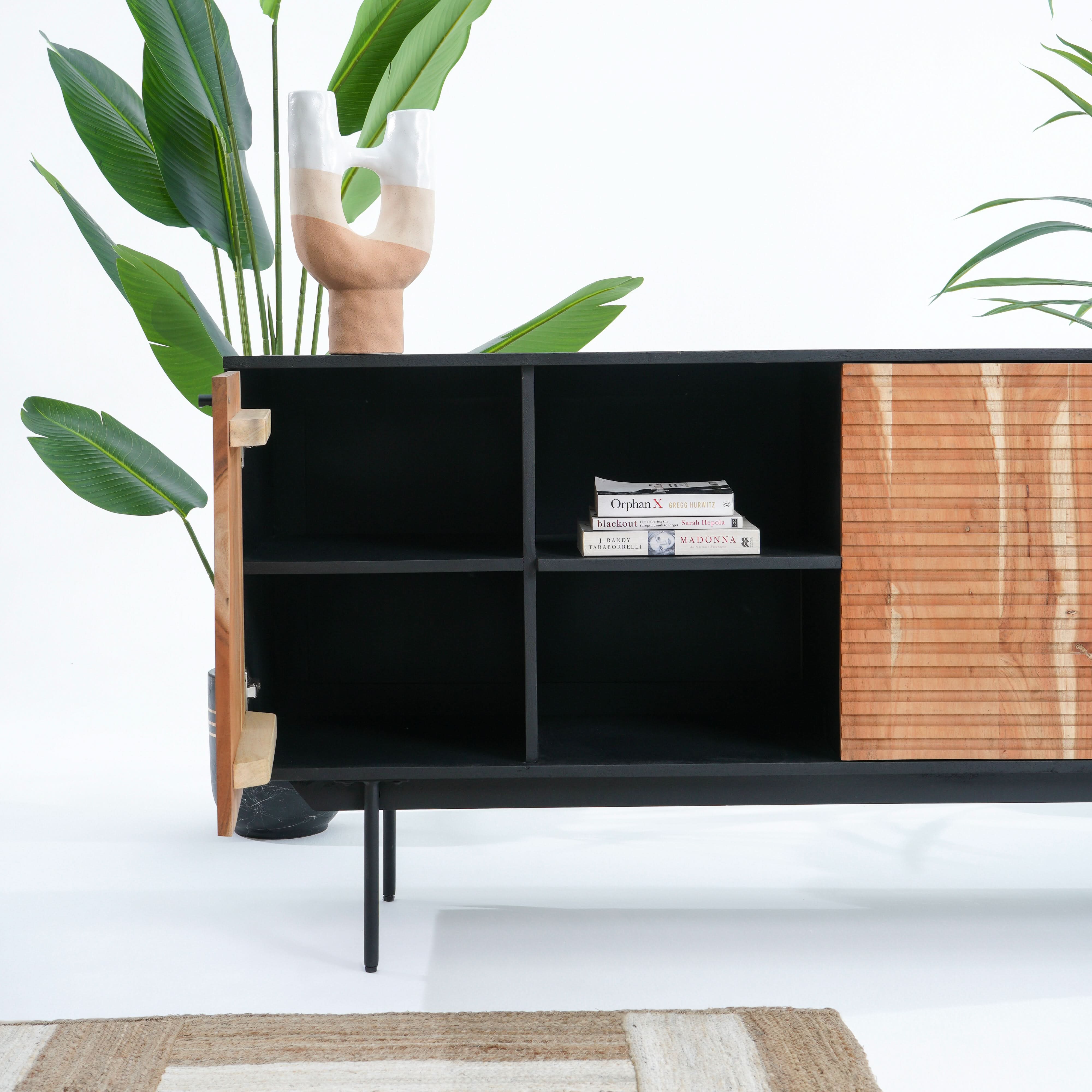 FLORENCE ACACIA THREE DOOR SIDEBOARD - Art and craft furniture
