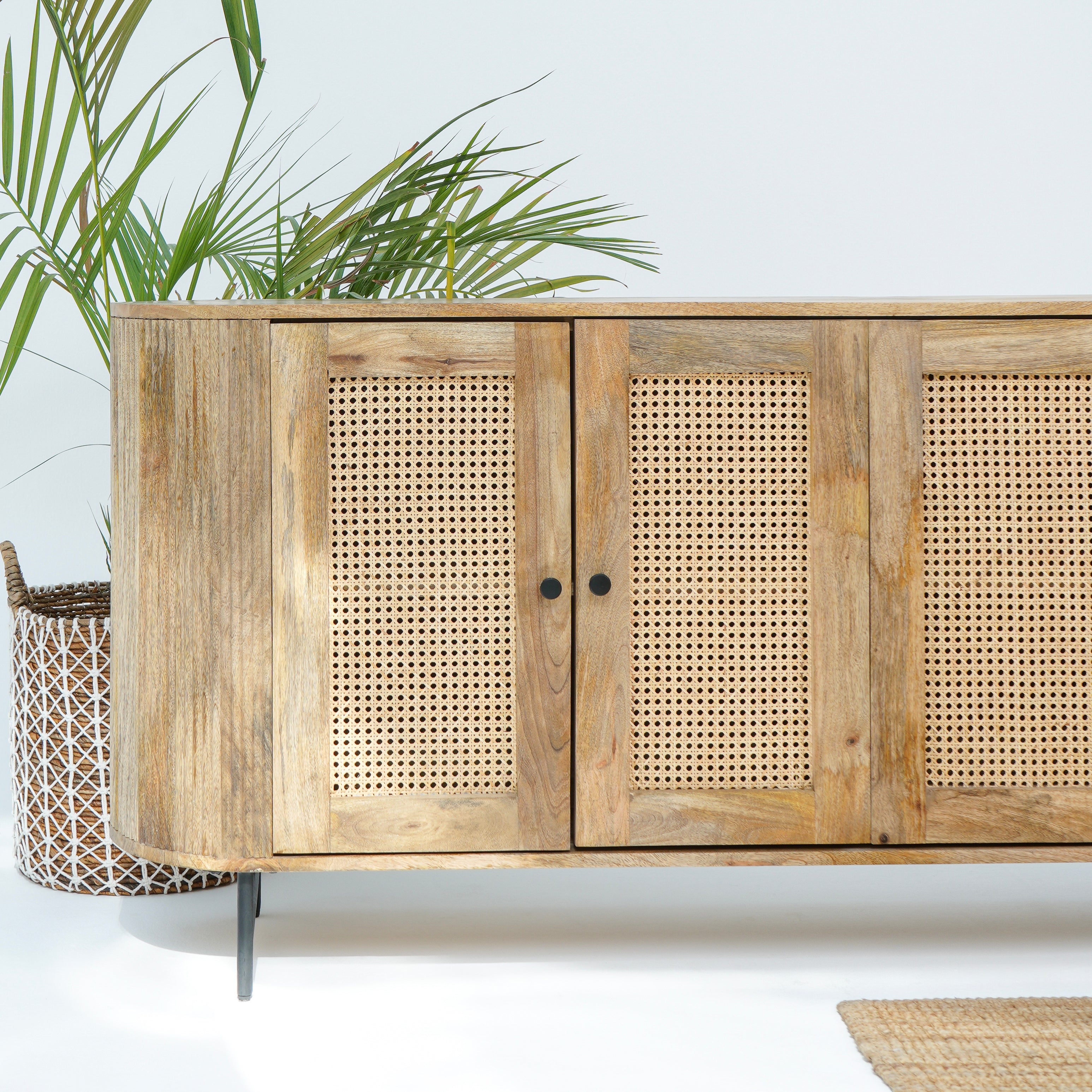 Windsor cane four door sideboard