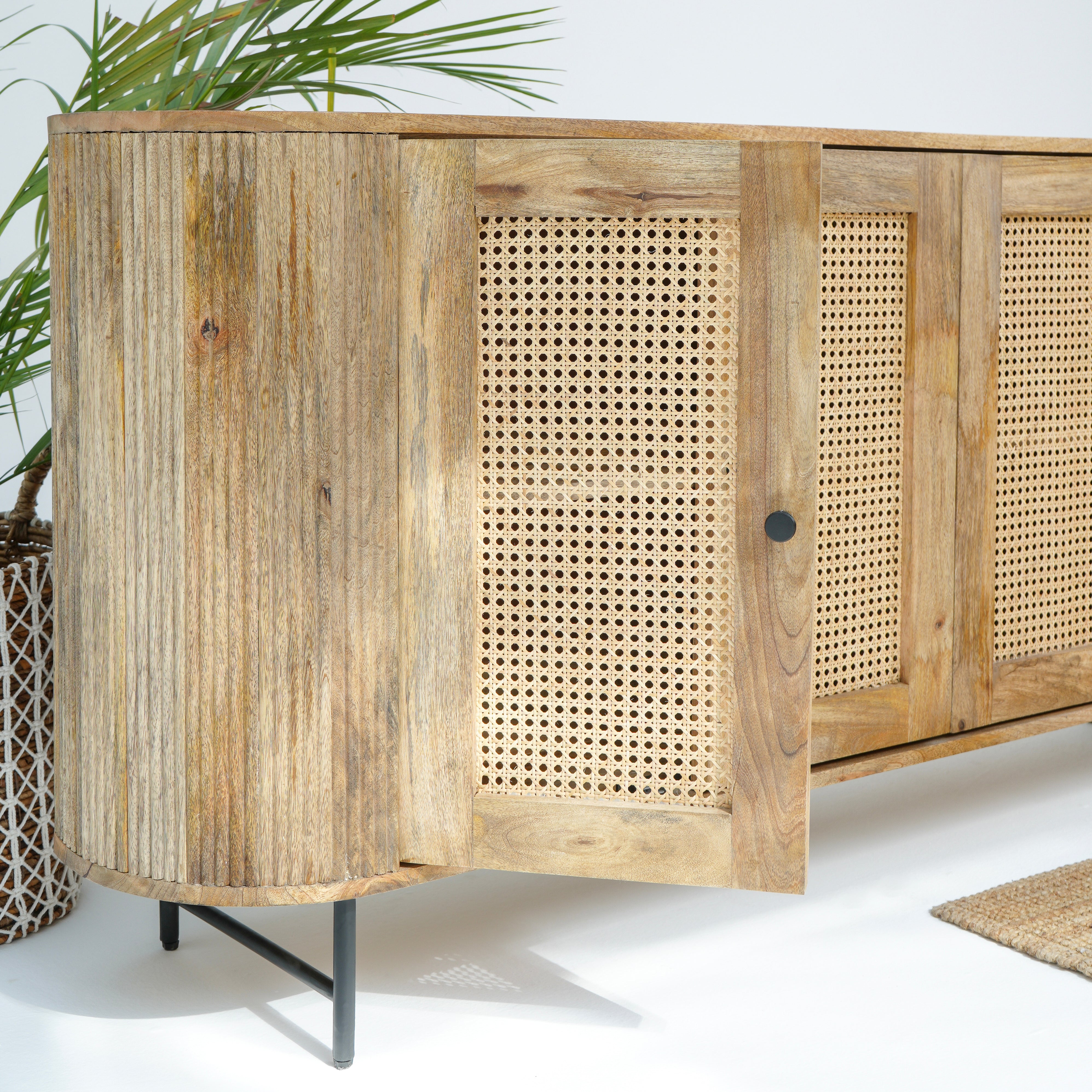 Windsor cane four door sideboard