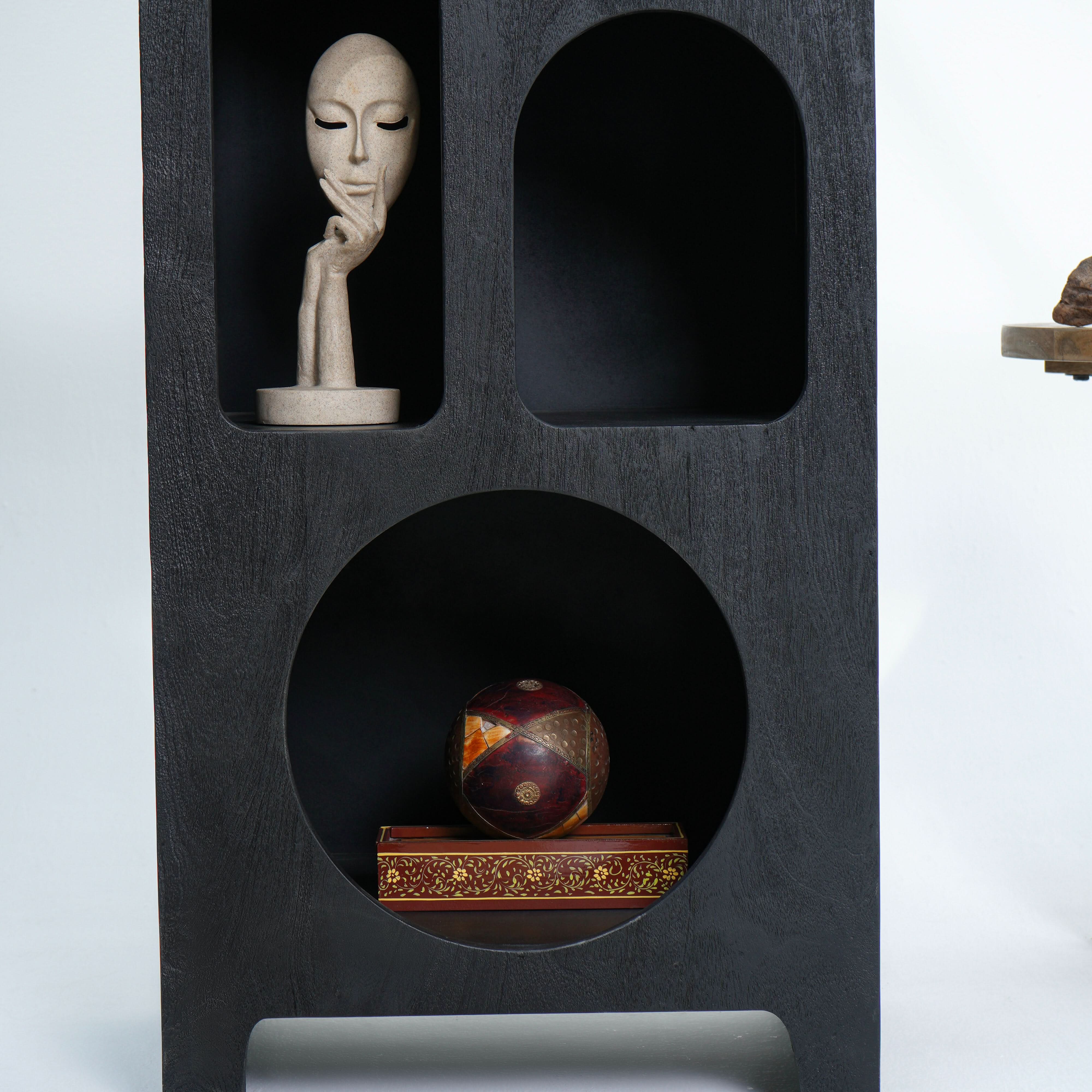 ARCH BLACK OPEN BOOKSHELF - Art and craft furniture