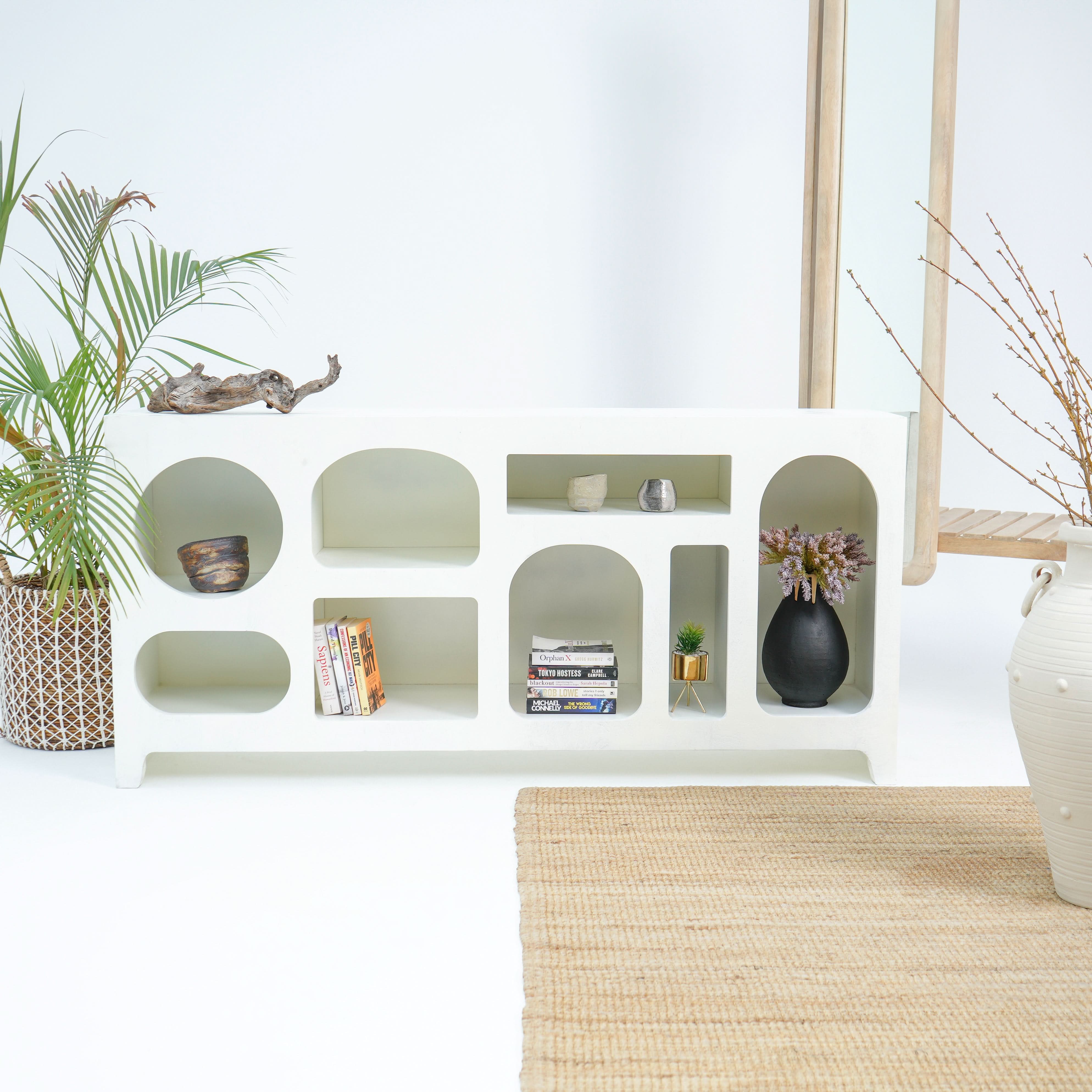 ARCH WHITE OPEN SIDEBOARD - Art and craft furniture