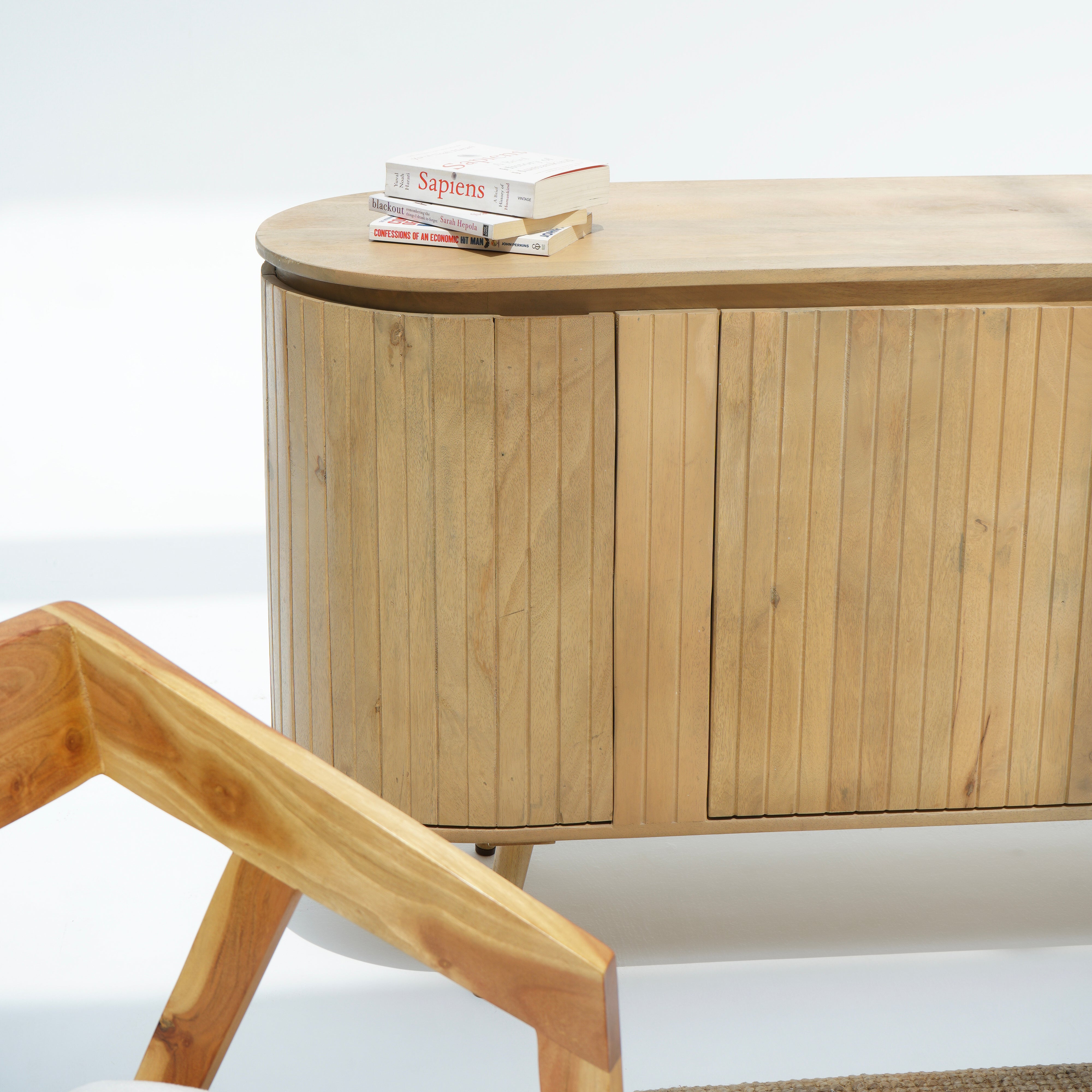Riviera half round sideboard