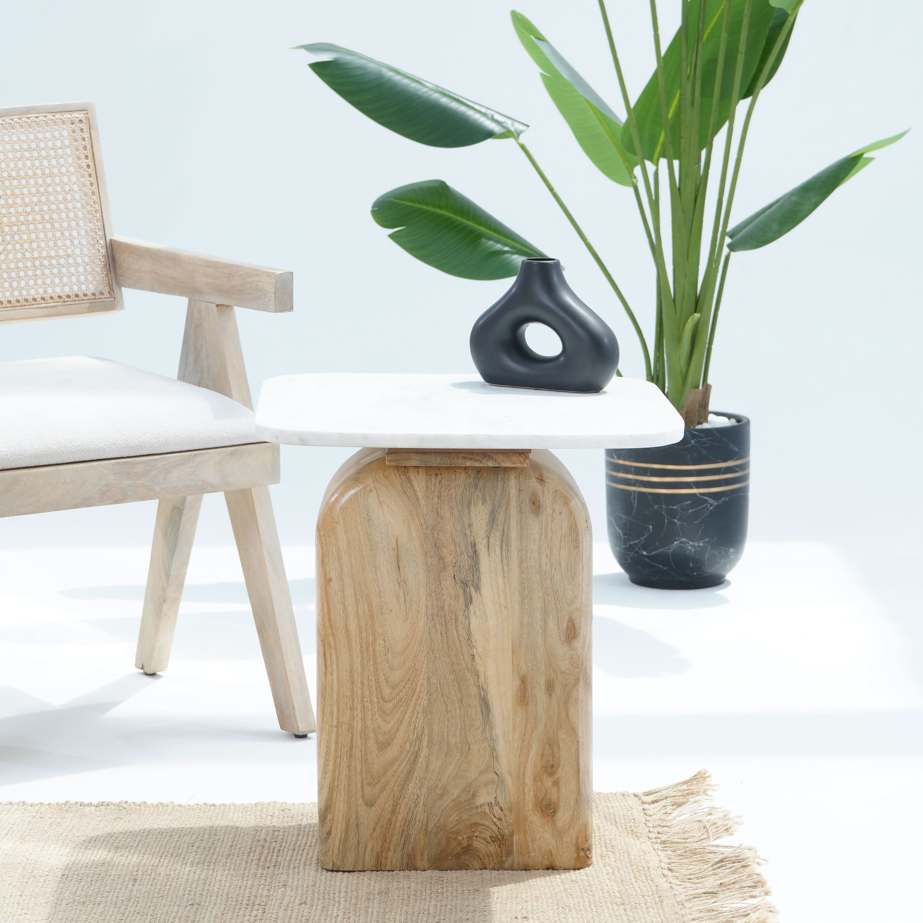 TERRALUXE MARBLE SIDE TABLE - Art and craft furniture