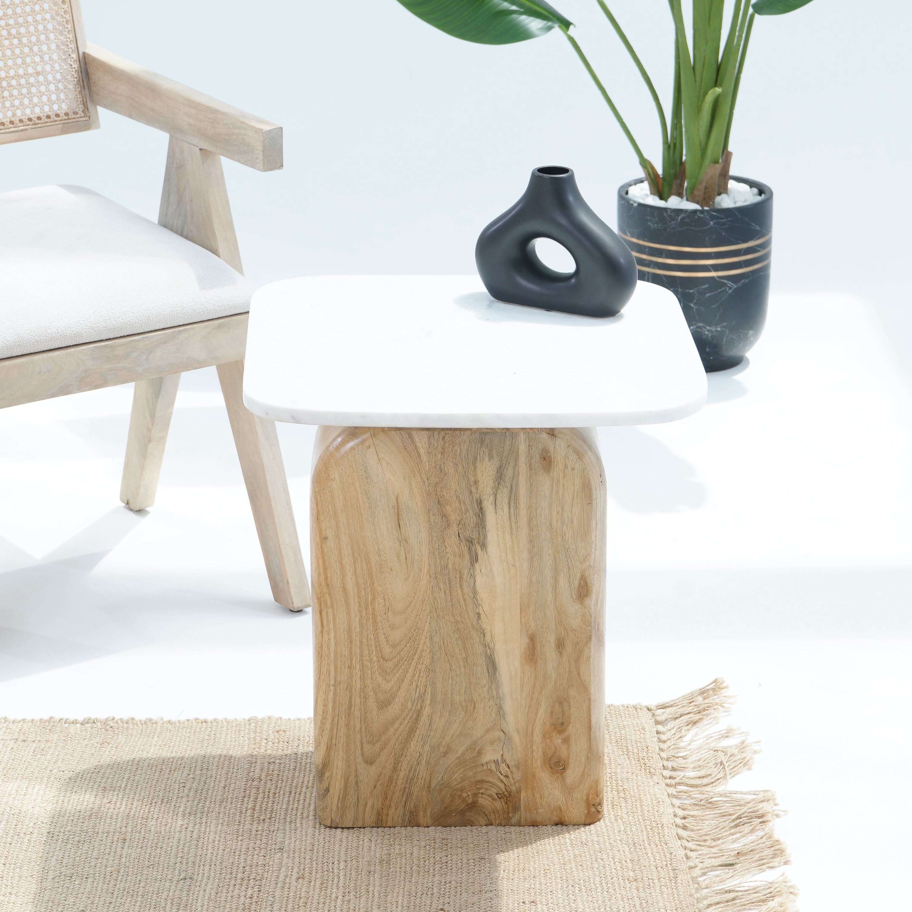 TERRALUXE MARBLE SIDE TABLE - Art and craft furniture