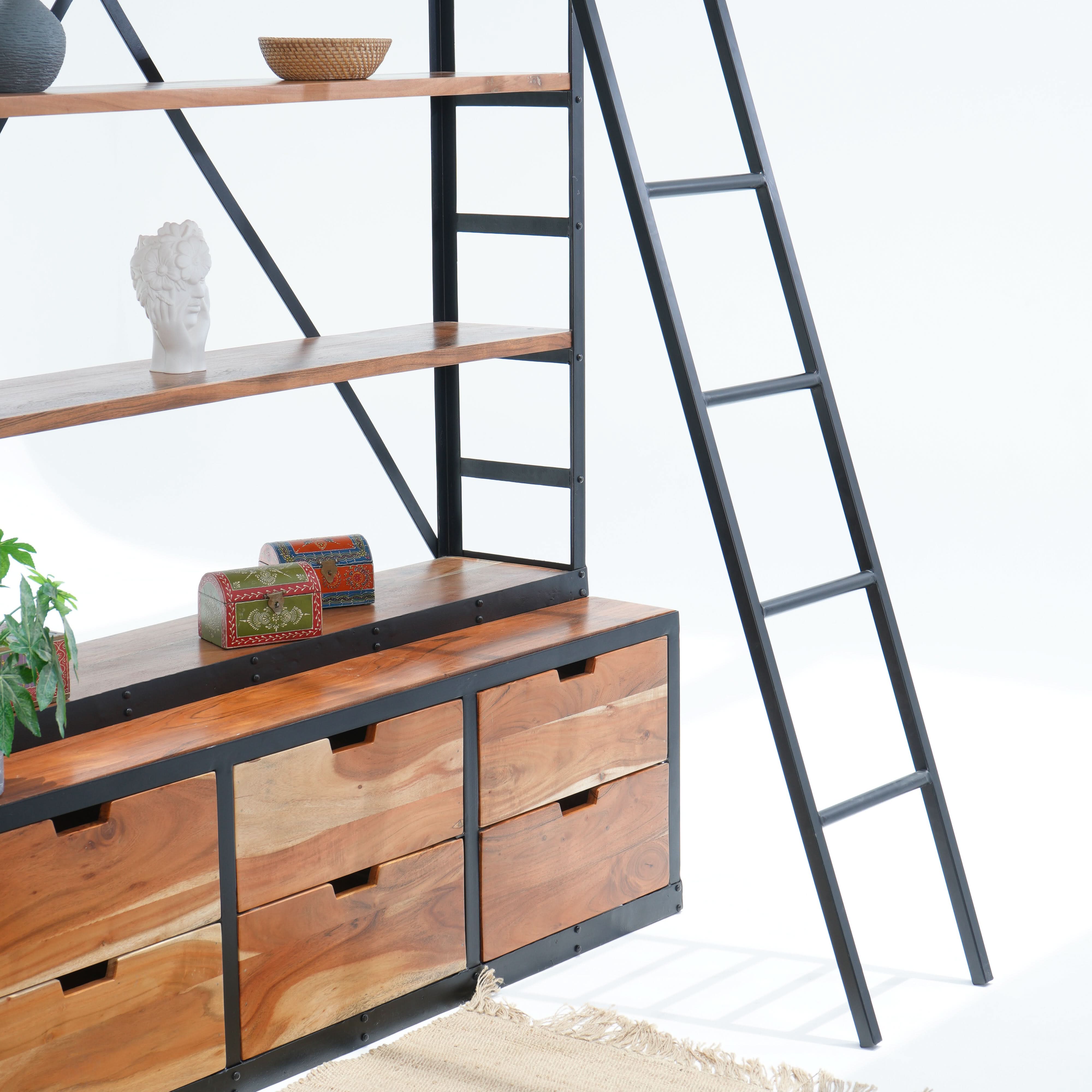 ACACIA WOODEN BOOKSHELF - Art and craft furniture