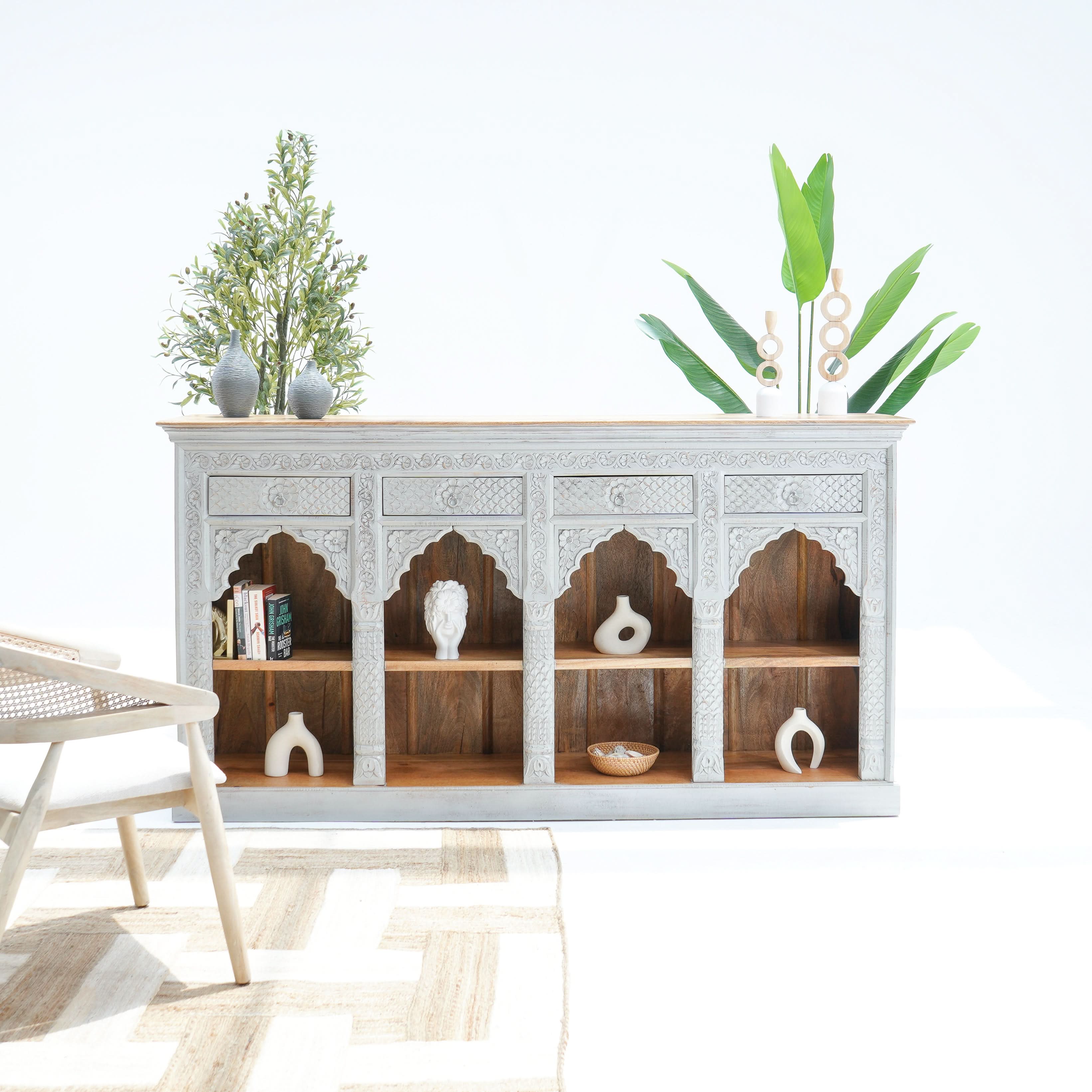 ASTRA WOODEN MAHERAB SIDEBOARD - Art and craft furniture