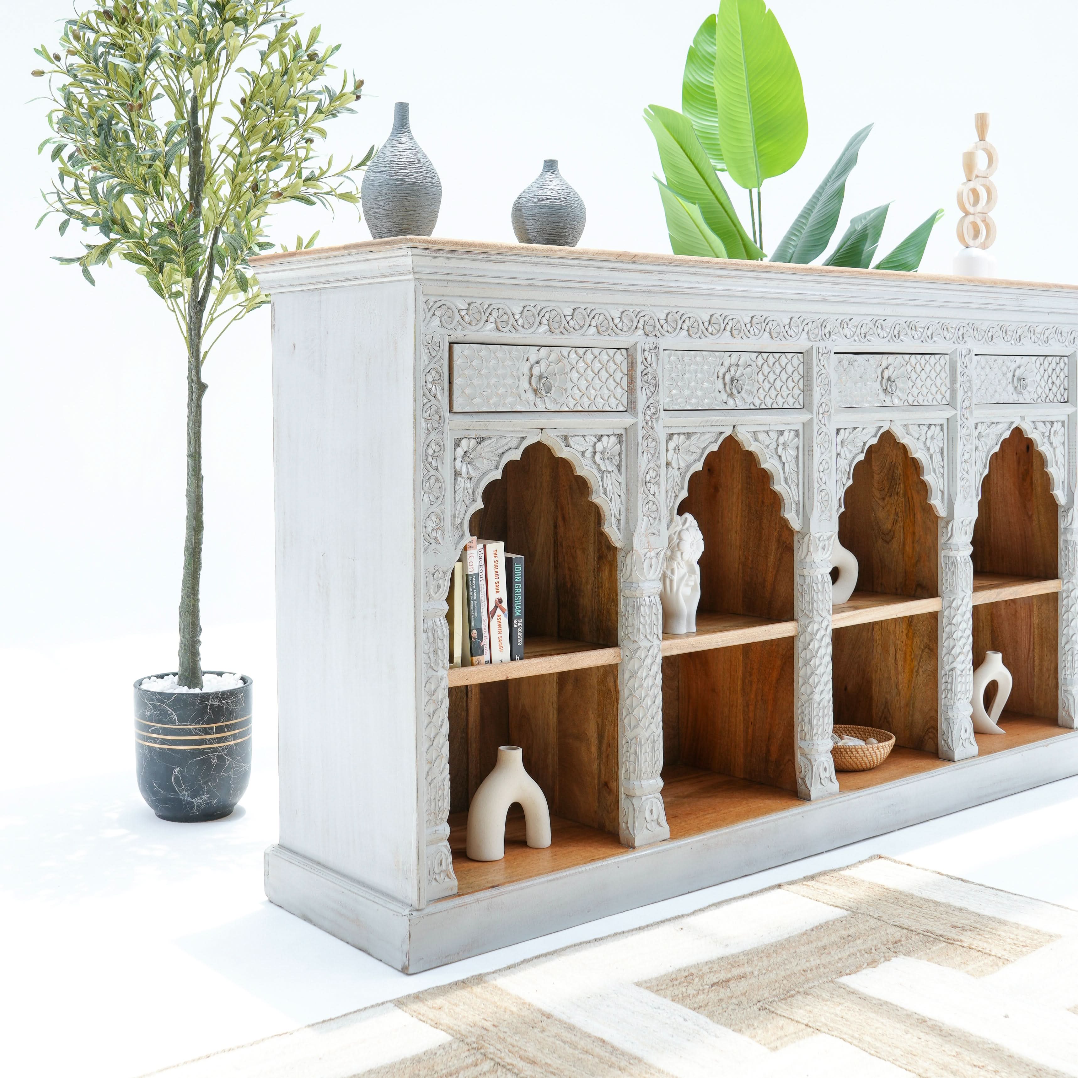 ASTRA WOODEN MAHERAB SIDEBOARD - Art and craft furniture