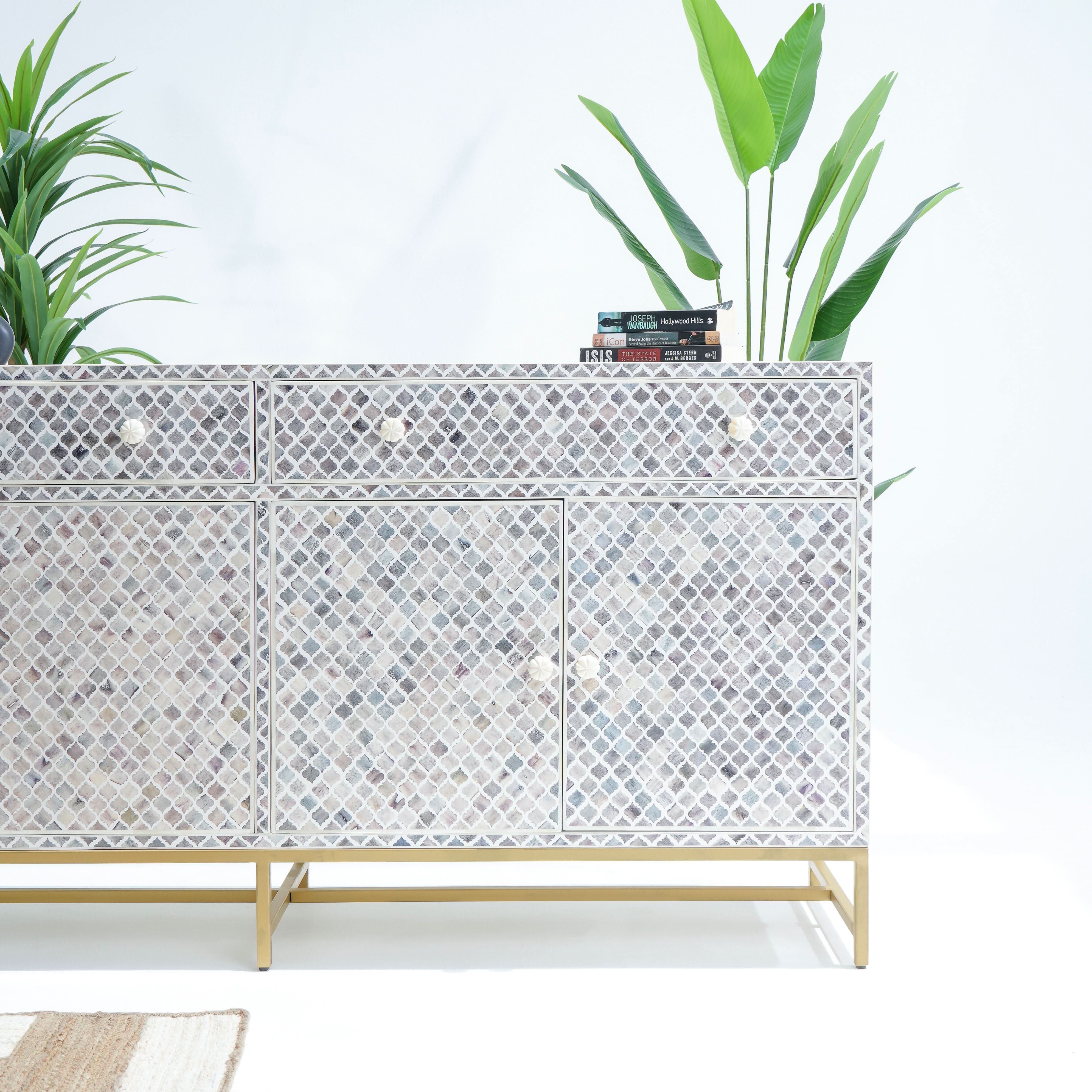 INLAY FOUR DRAWER- DOOR SIDEBOARD - Art and craft furniture