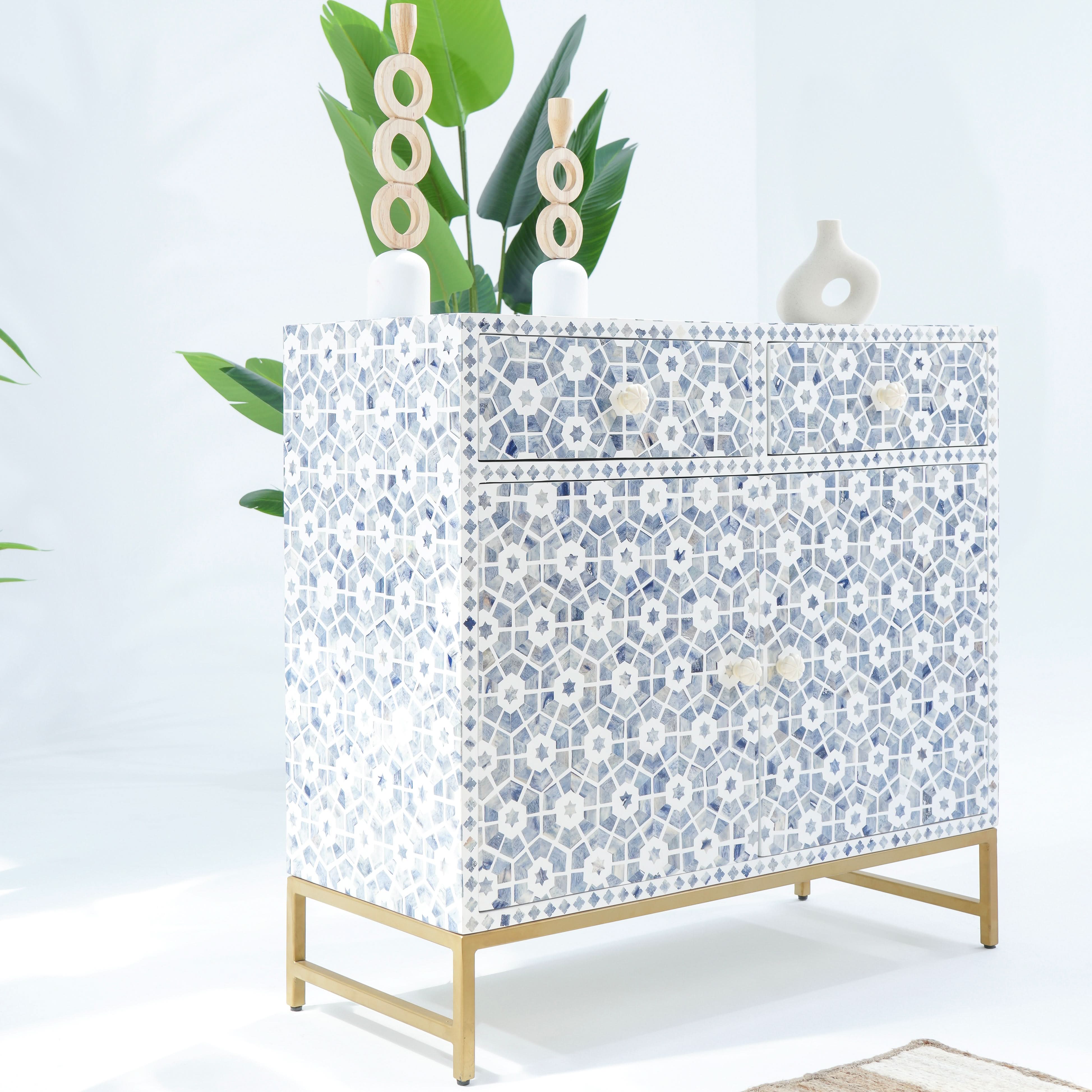 INLAY TWO DRAWER SIDEBOARD - Art and craft furniture