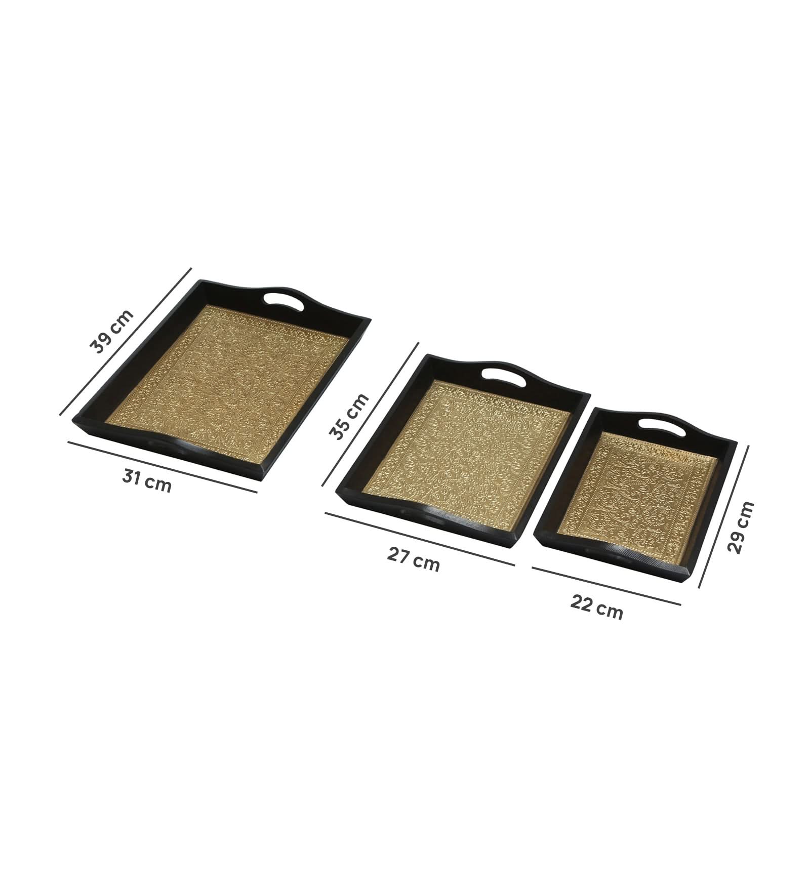 WOODEN TRAY SET OF THREE - Art and craft furniture