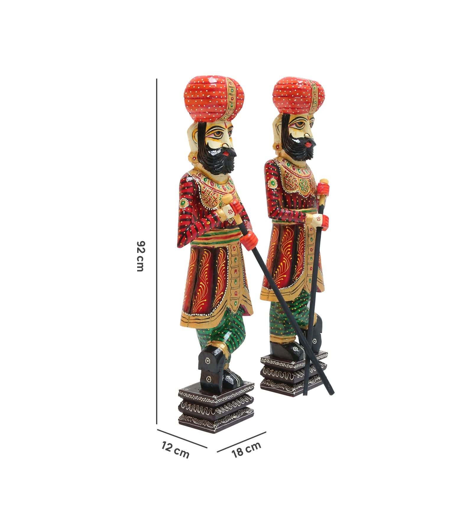 WOODEN GAURD SET OF TWO - Art and craft furniture